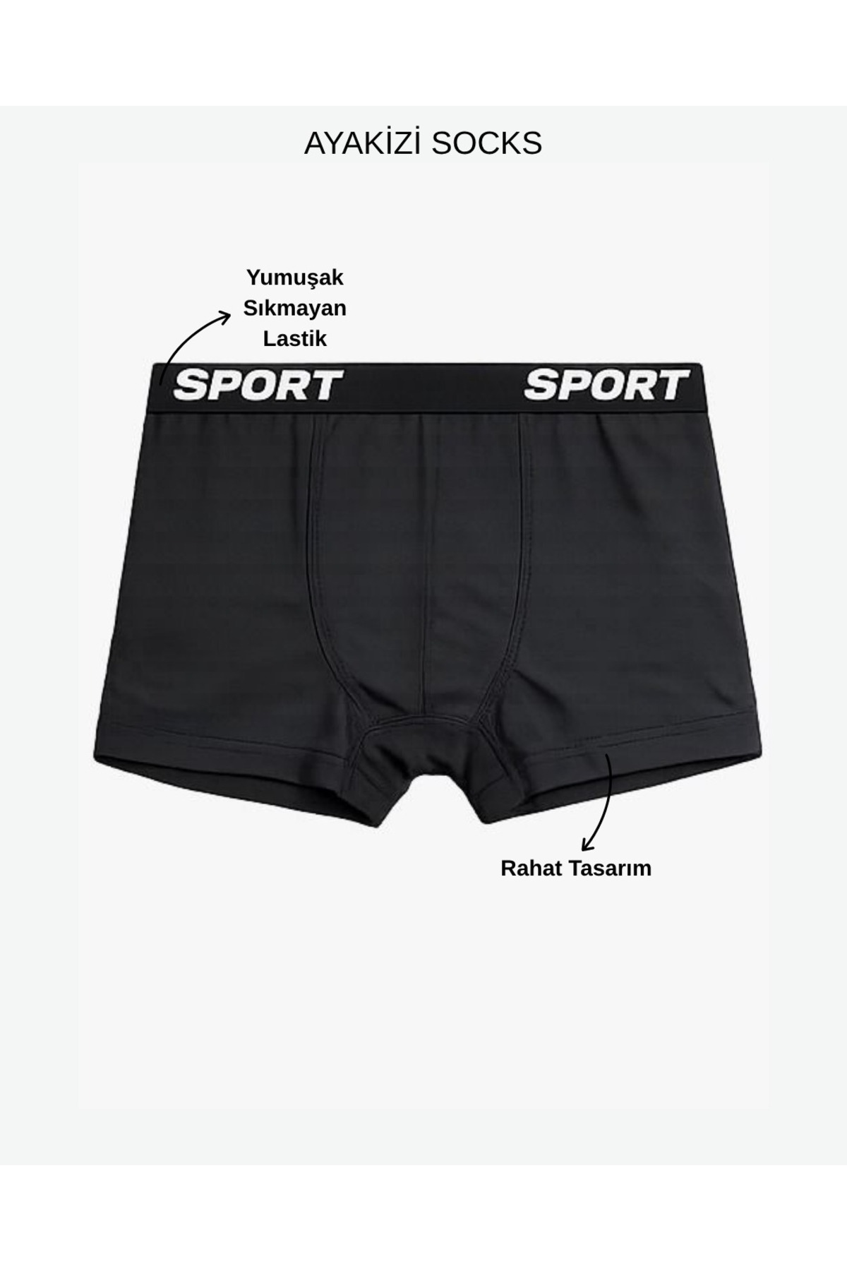 ayakizi socks 3'lü Erkek Boxer Set görsel 3