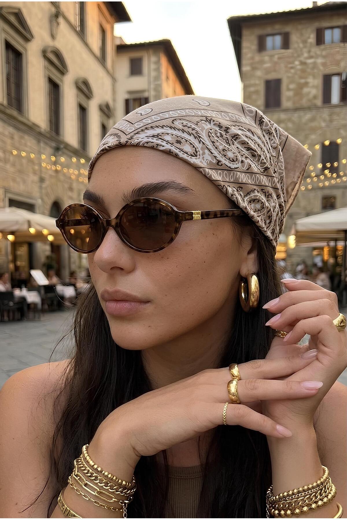 Eyesofia Oblamow Bat Unisex Leopar Çerçeveli Ultra Hafif Uv400 Filtreli Güneş Gözlüğü
