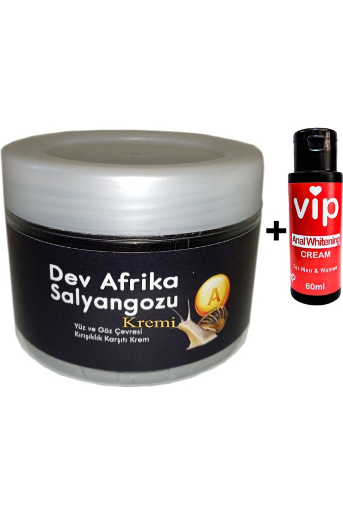 Bezos Giant Yaşlanmakarşıtı Dev Afrikasalyangozu 100ML Kremi + Vip Analrenk Açıcıkrem 60 ml — GU-EYF-22153-AGC01