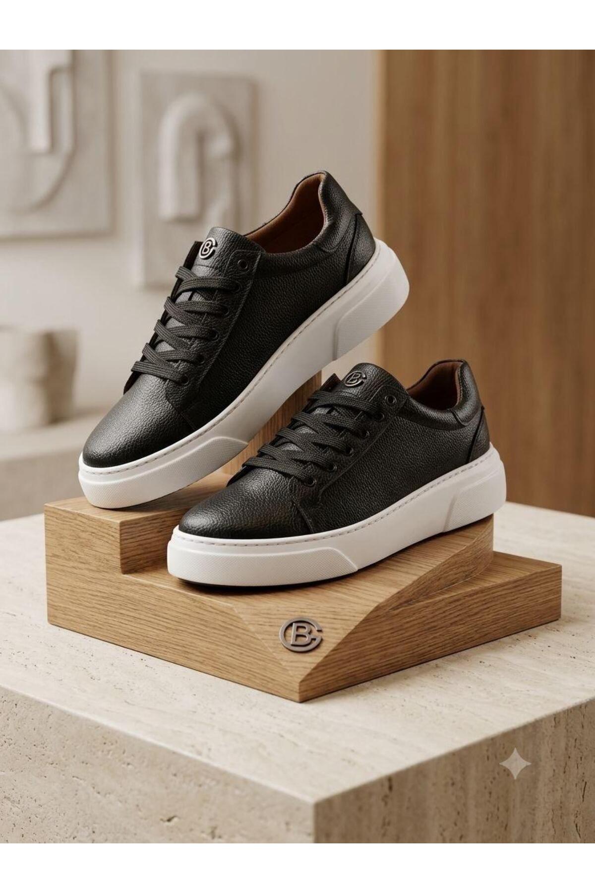 GENCTANİR SHOES Erkek Günlük Esnek Rahat Dikişli Hafif Poli Taban Yürüyüş Garantili Spor Ayakkabı görsel 3