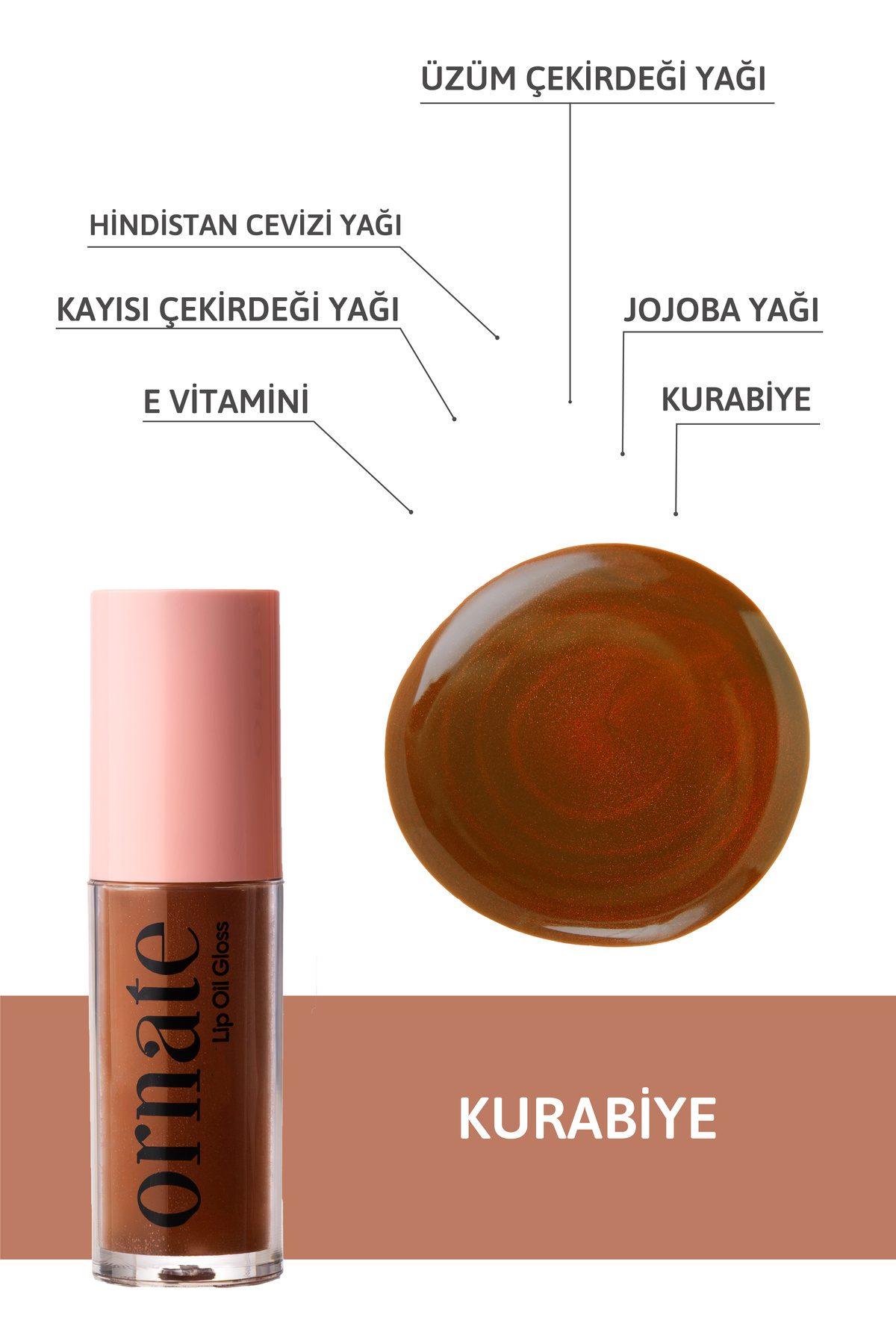 Dolgunlaştırıcı Efekt, Nemlendirici, Parlatıcı Lip Oil Gloss 6'lı Set — رنگارنگ LİPSET6 — تصویر 7 از 8