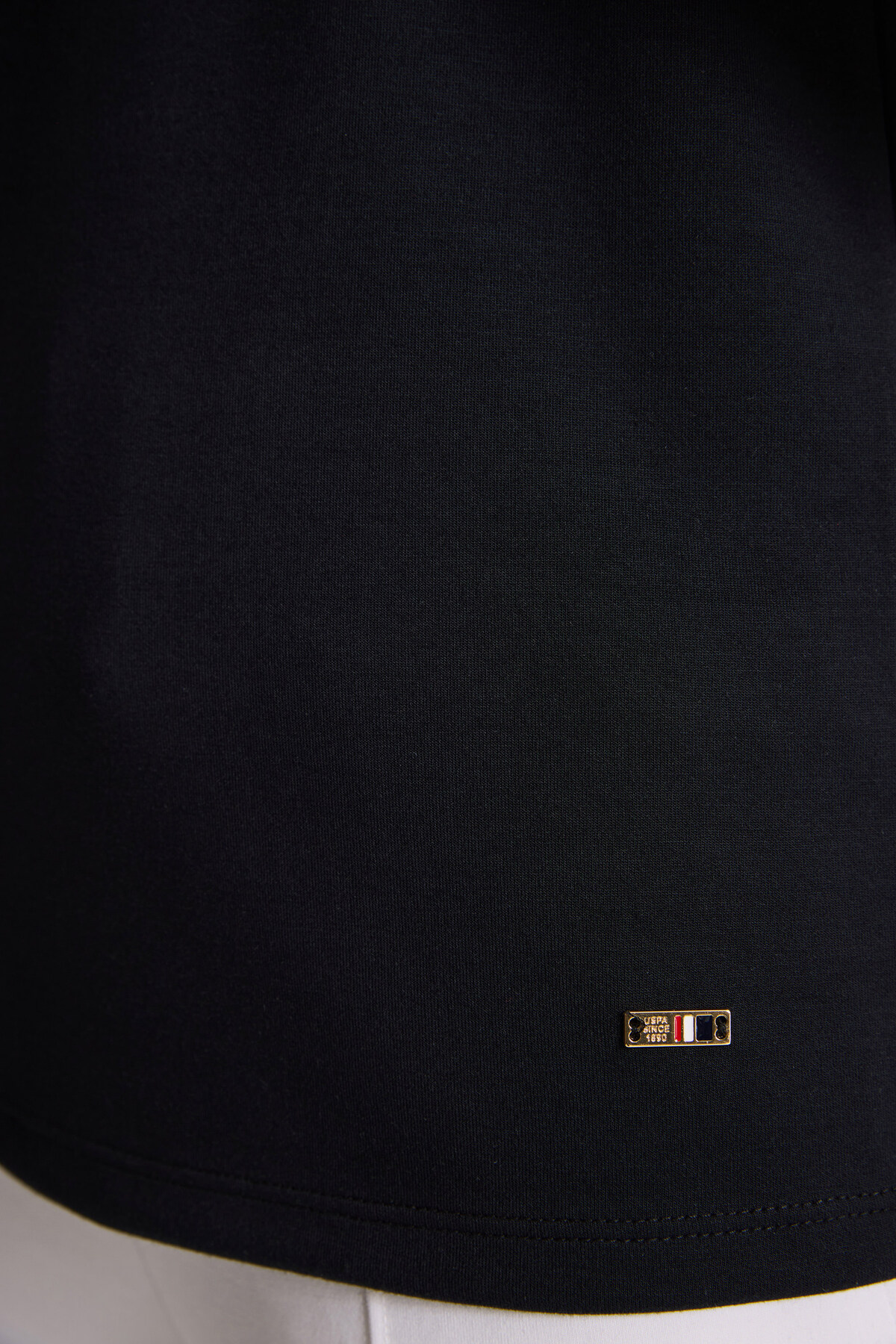 U.S. Polo Assn. Kadın Siyah Bisiklet Yaka Basic Tişört 50323552-VR046 görsel 6