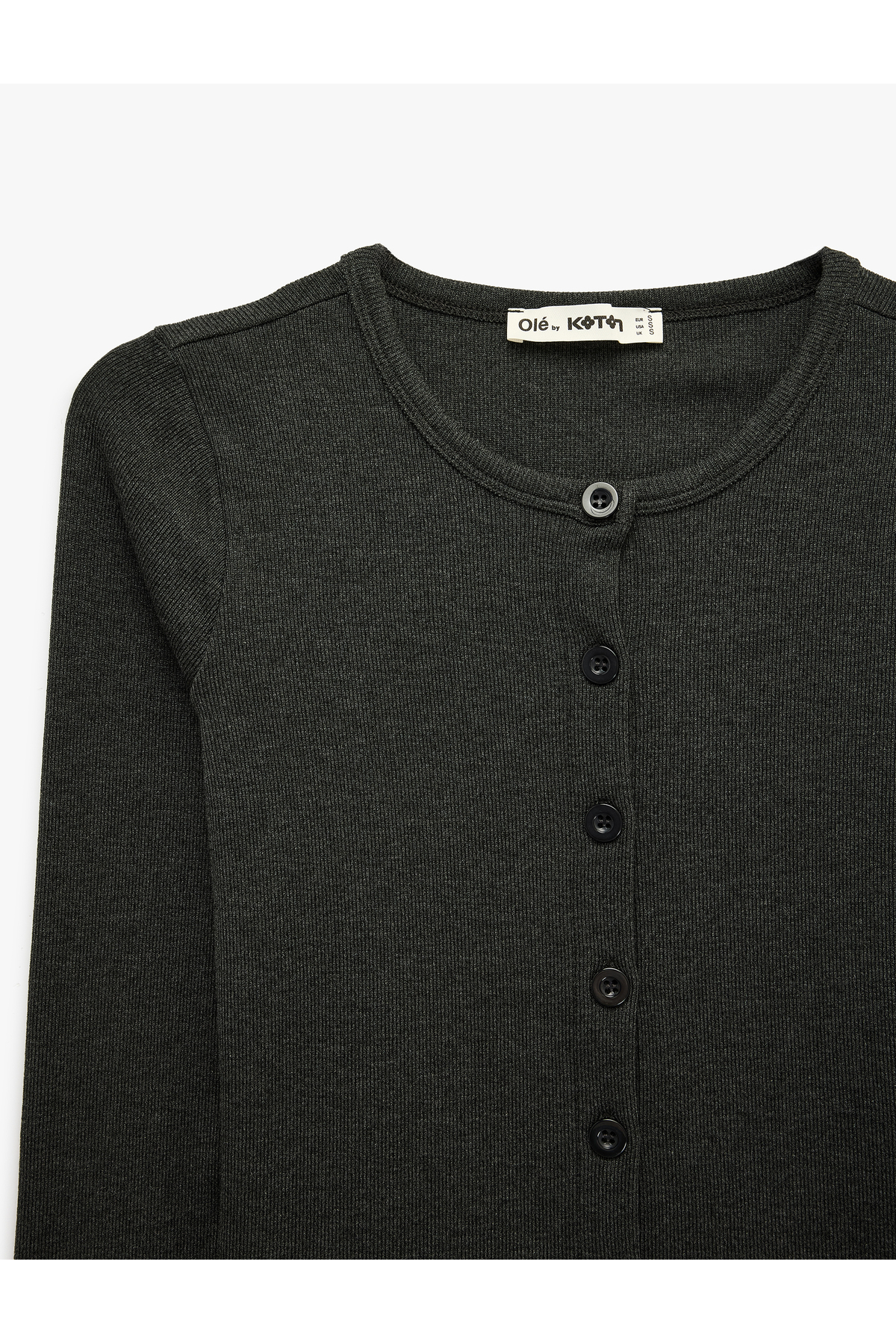 Koton Slim Fit Uzun Kollu Bisiklet Yaka Düğmeli Triko Hırka görsel 6
