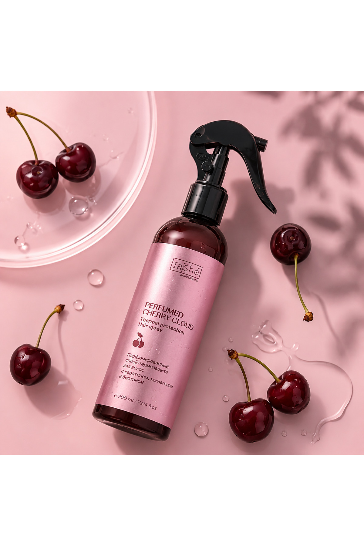 tashe Professional Perfumed Cherry Cloud Termal Koruyucu Saç Spreyi 200 ml — 12345