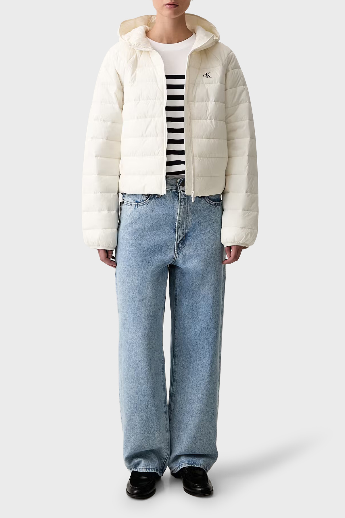 Calvin Klein Kapitoneli Regular Fit Kapüşon Yaka Mont LV047G505GYAS MONT LV047G505G YAS görsel 2