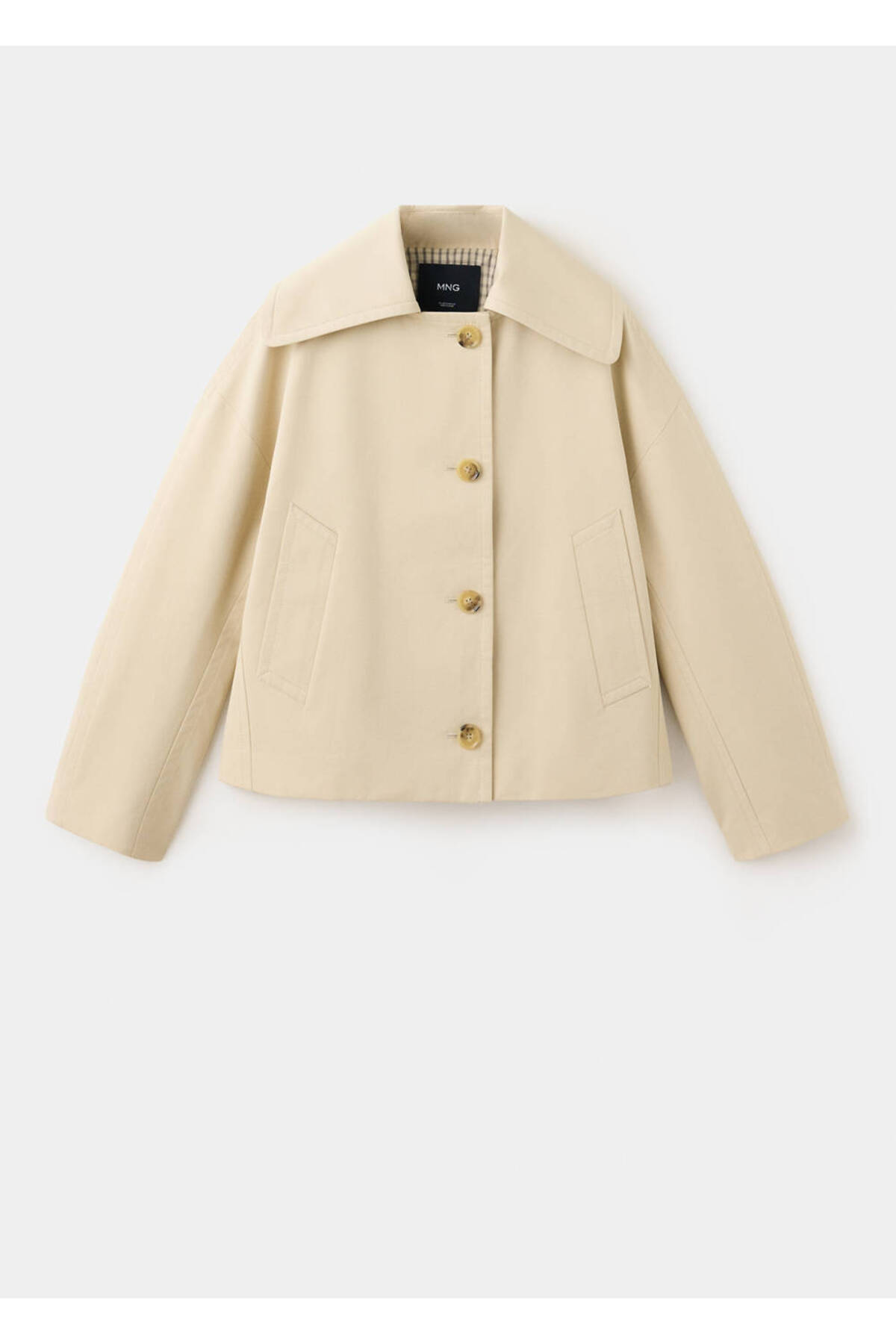 MANGO Woman Mumlu kısa trençkot görsel 3