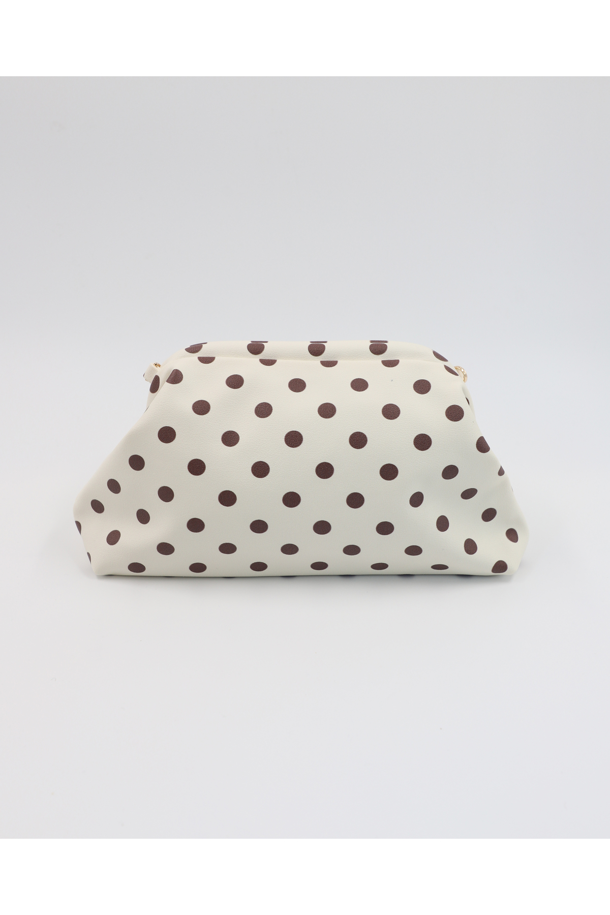 Women's Polka Dot Clutch Bag with Chain Strap