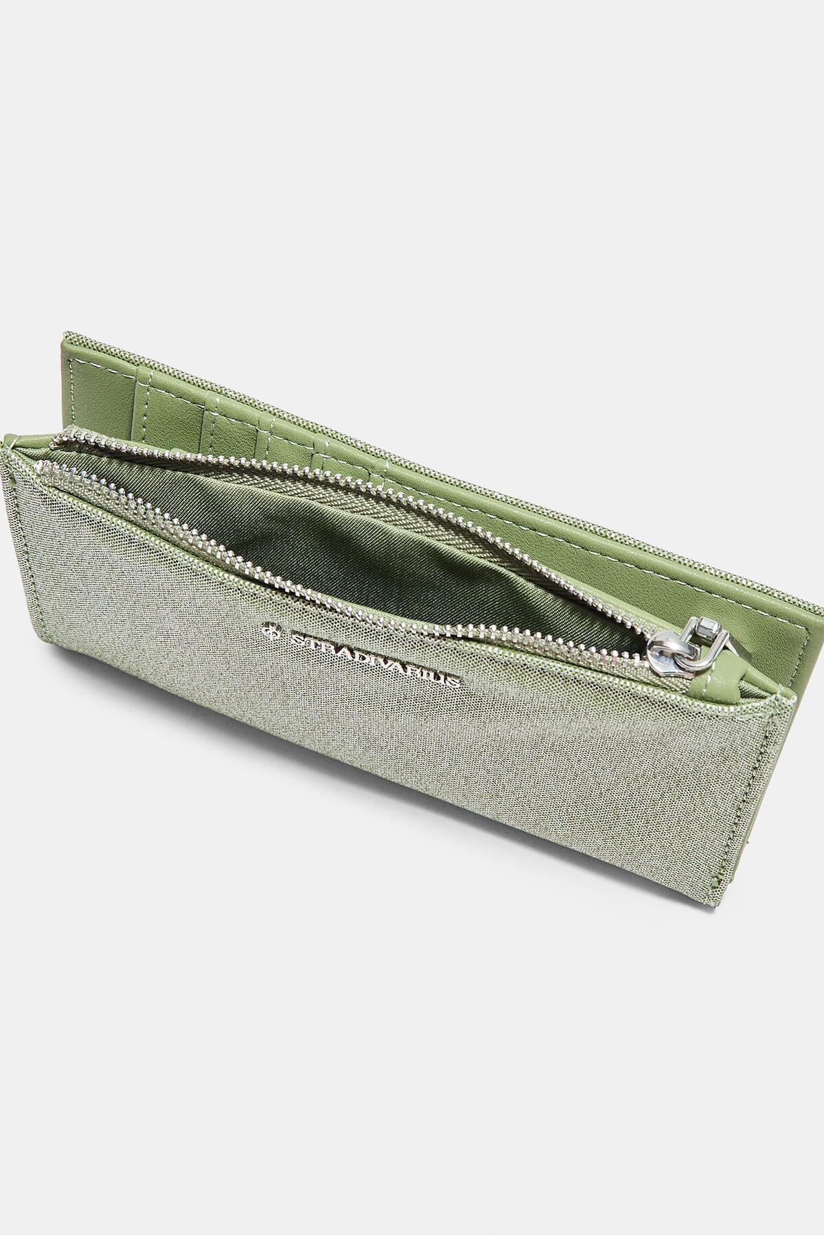 Stradivarius Basic parlak fermuarlı cüzdan görsel 2