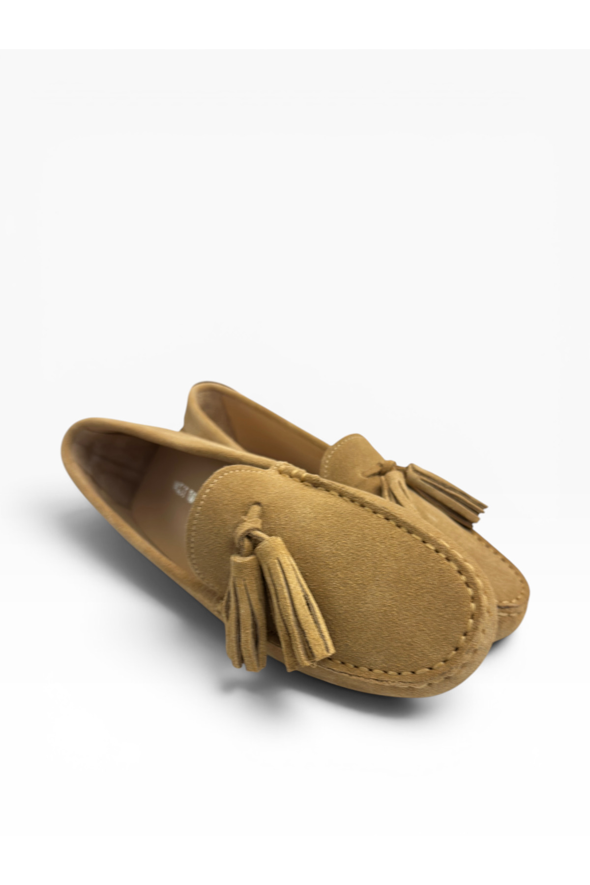 West To West Westtowest Kadın Camel Süet Loafer Püsküllü Babet Günlük Makosen Ayakkabı görsel 6