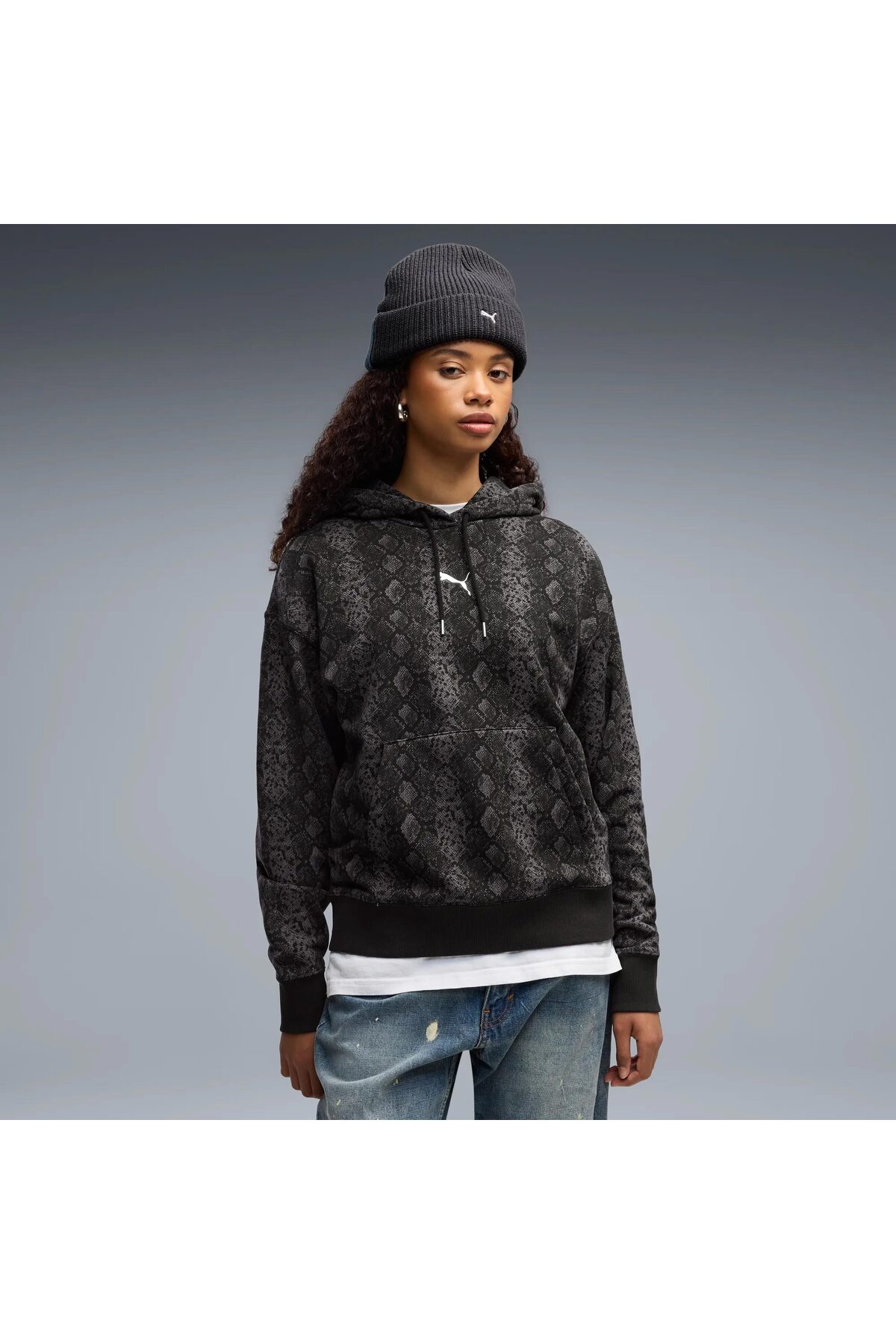 Puma Snake Kadın Siyah Sweatshirt (638748-01)