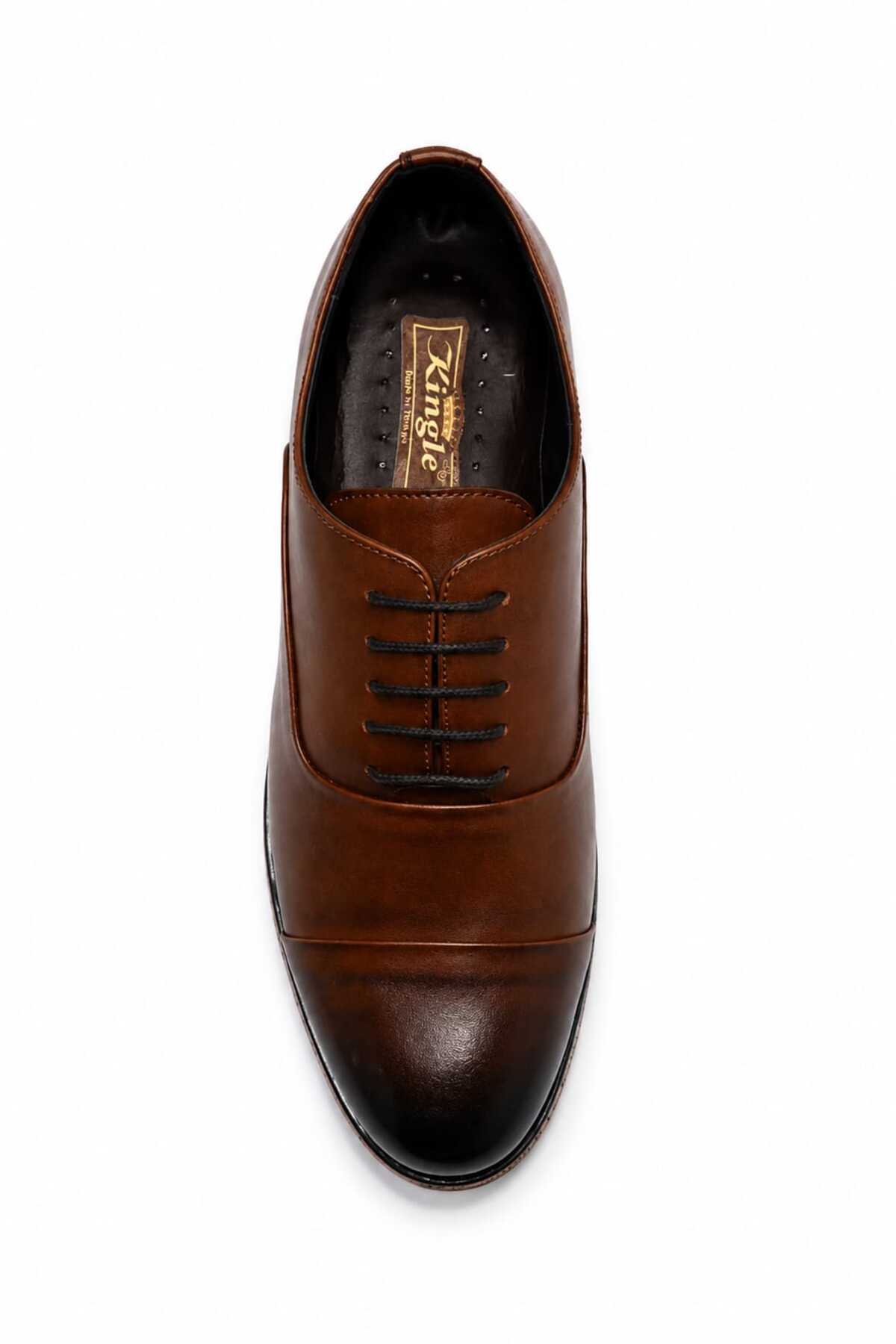 KİNGLE Milano Cap Toe Klasik Erkek Ayakkabı, Taba 2265 görsel 6