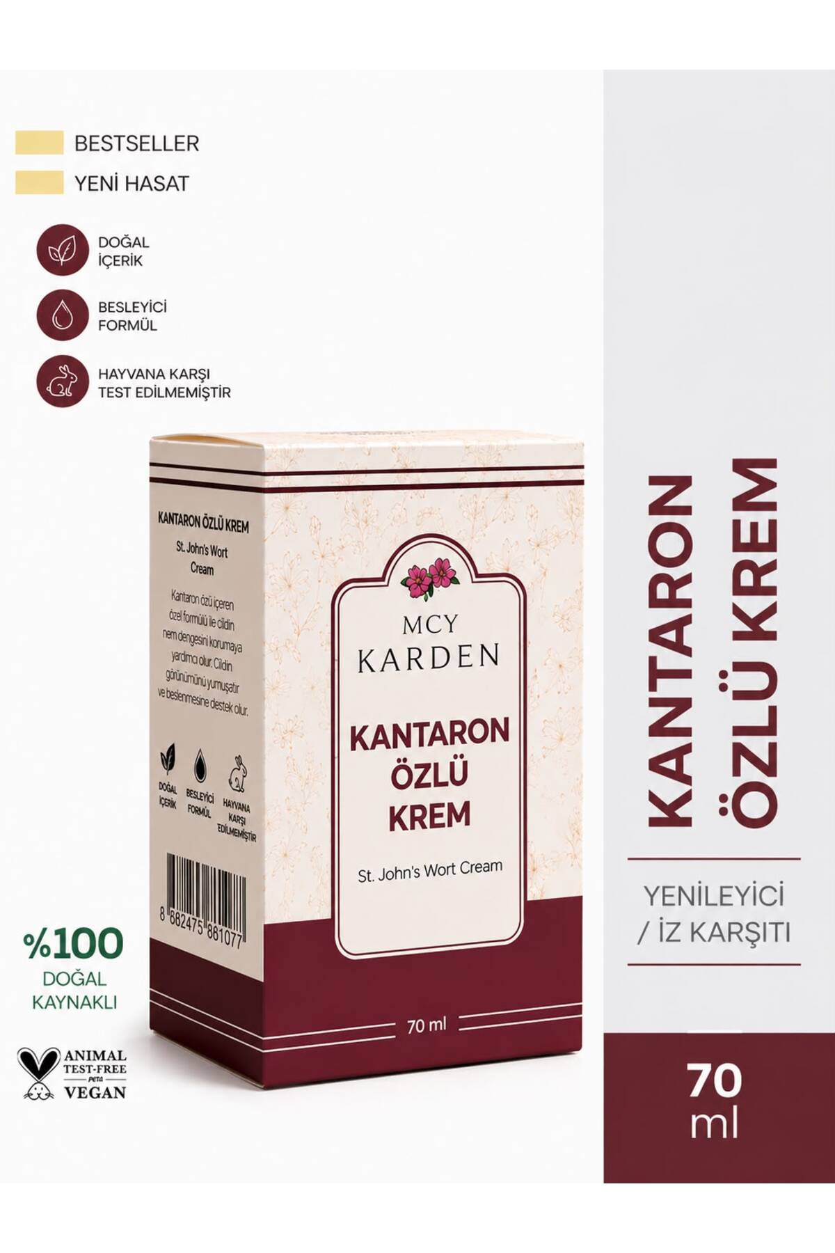 کرم عصاره مخمر سنت جان، کرم عصاره مخمر سنت جان با صمغ مصطکی و گل همیشه بهار افزوده شده — KRDN445654 — تصویر 2 از 5
