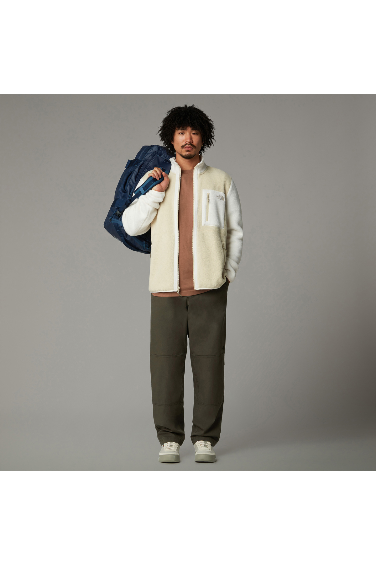 THE NORTH FACE Erkek Yumiori Krem Fermuarlı Polar Mont görsel 4