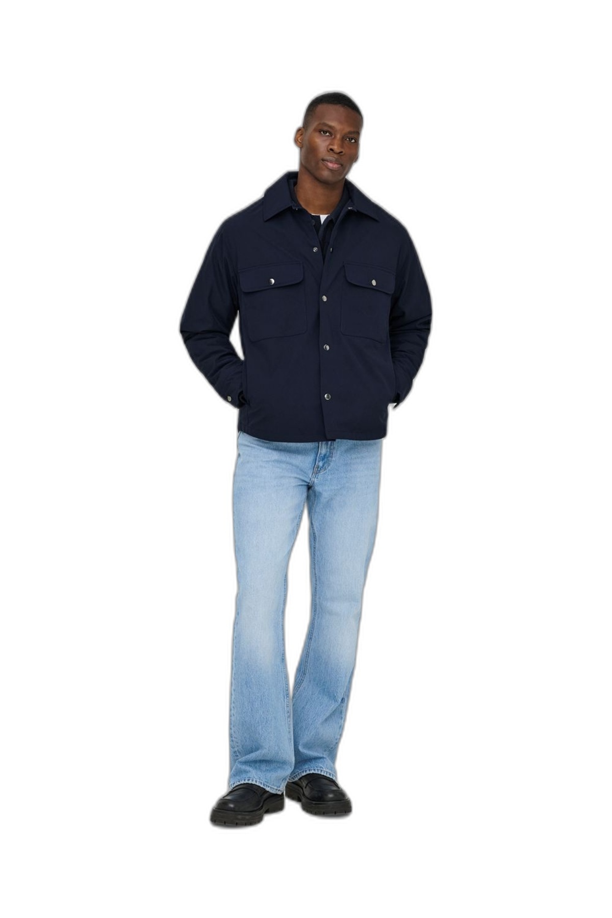 Only & Sons ONSDAVID LIFE PADDED OVERSHIRT OTW Erkek Mavi Ceket - 22036739 görsel 3