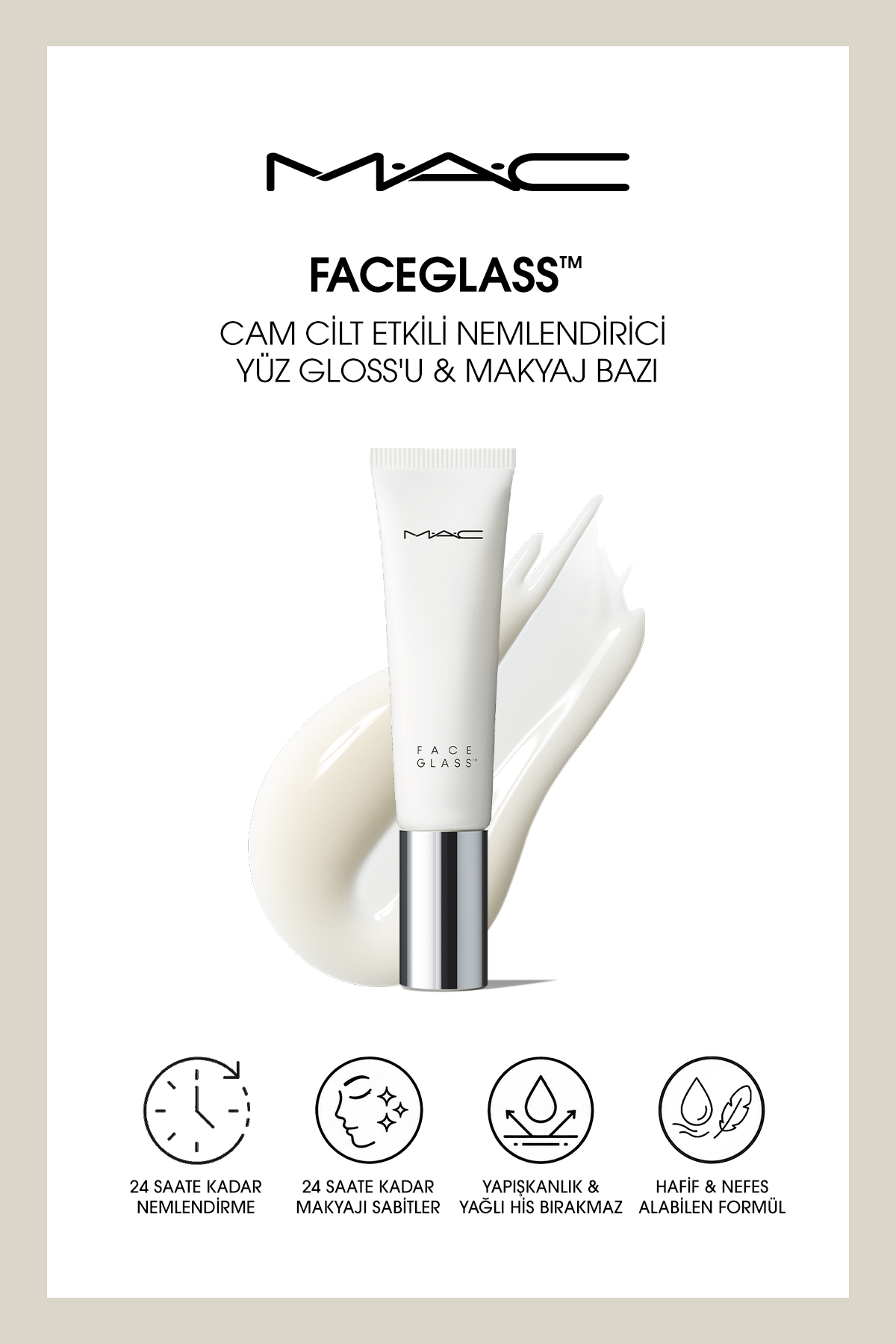FACEGLASS™ Cam Cilt Etkili Nemlendirici Yüz Gloss'u & Makyaj Bazı 30 ML — بی‌رنگ 147426
