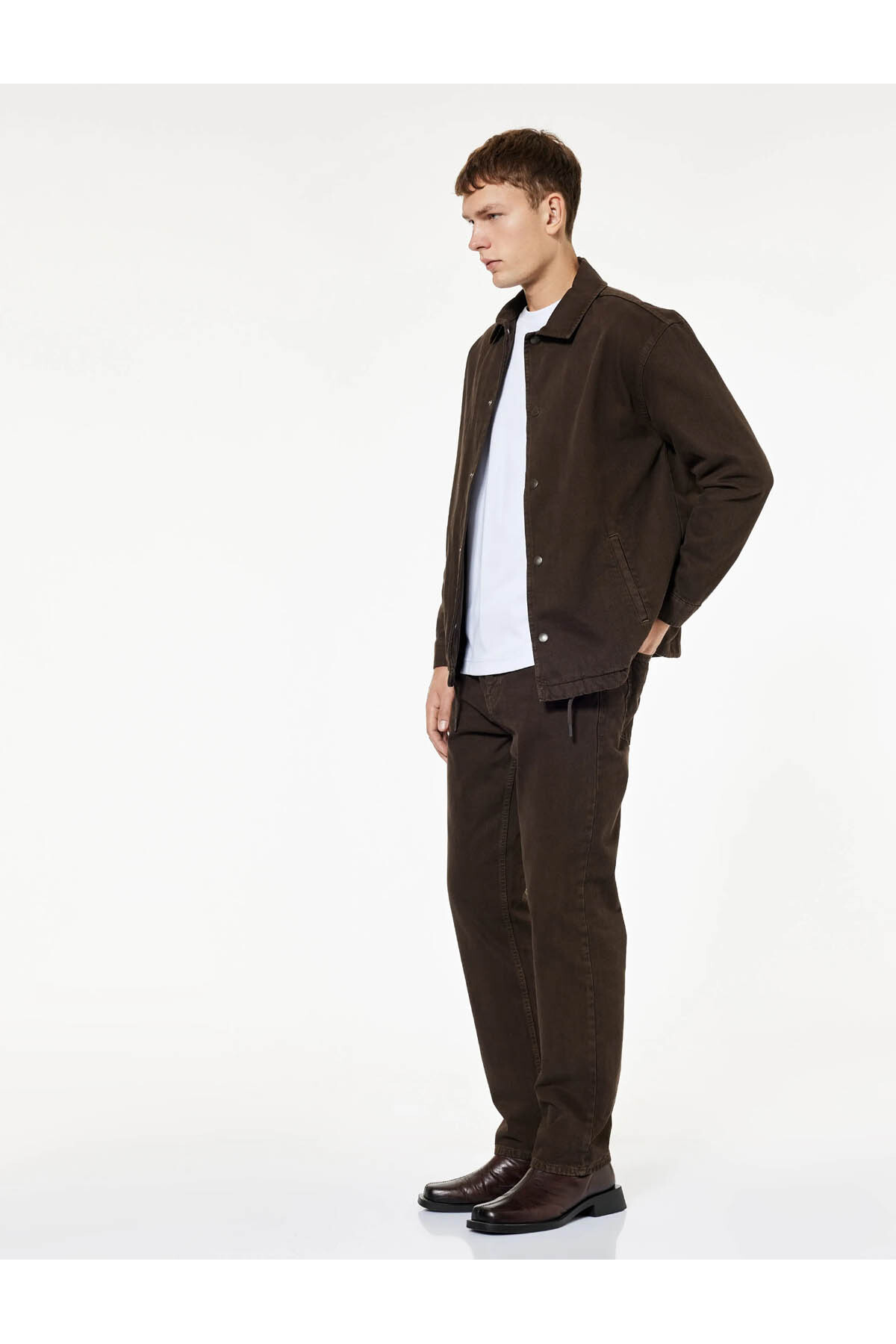 Koton Pamuklu Normal Bel Cepli Vintage Straight Fit Jean Pantolon görsel 2