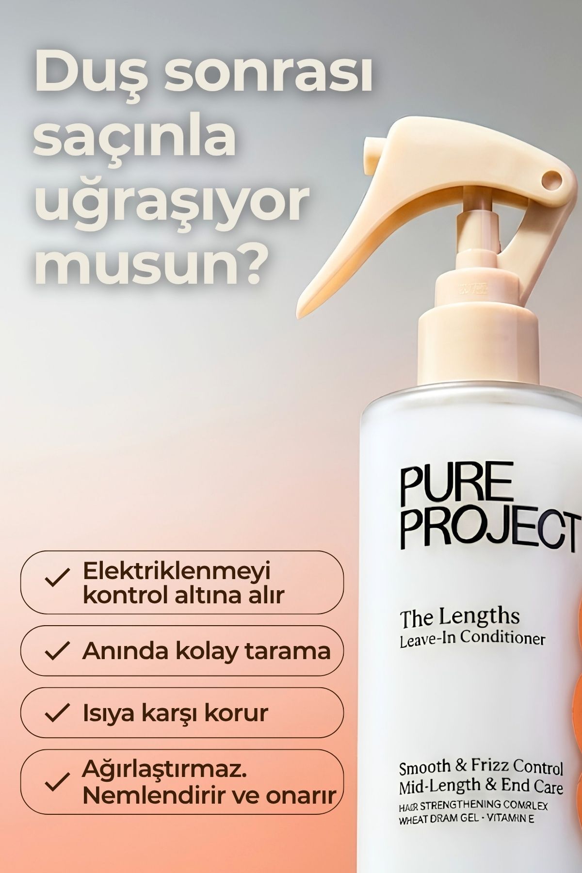 Saç Bakım Sütü 120 ml | Dolaşma, Elektriklenme & Kırık Karşıtı Bakım — 8682835806259 — تصویر 2 از 7