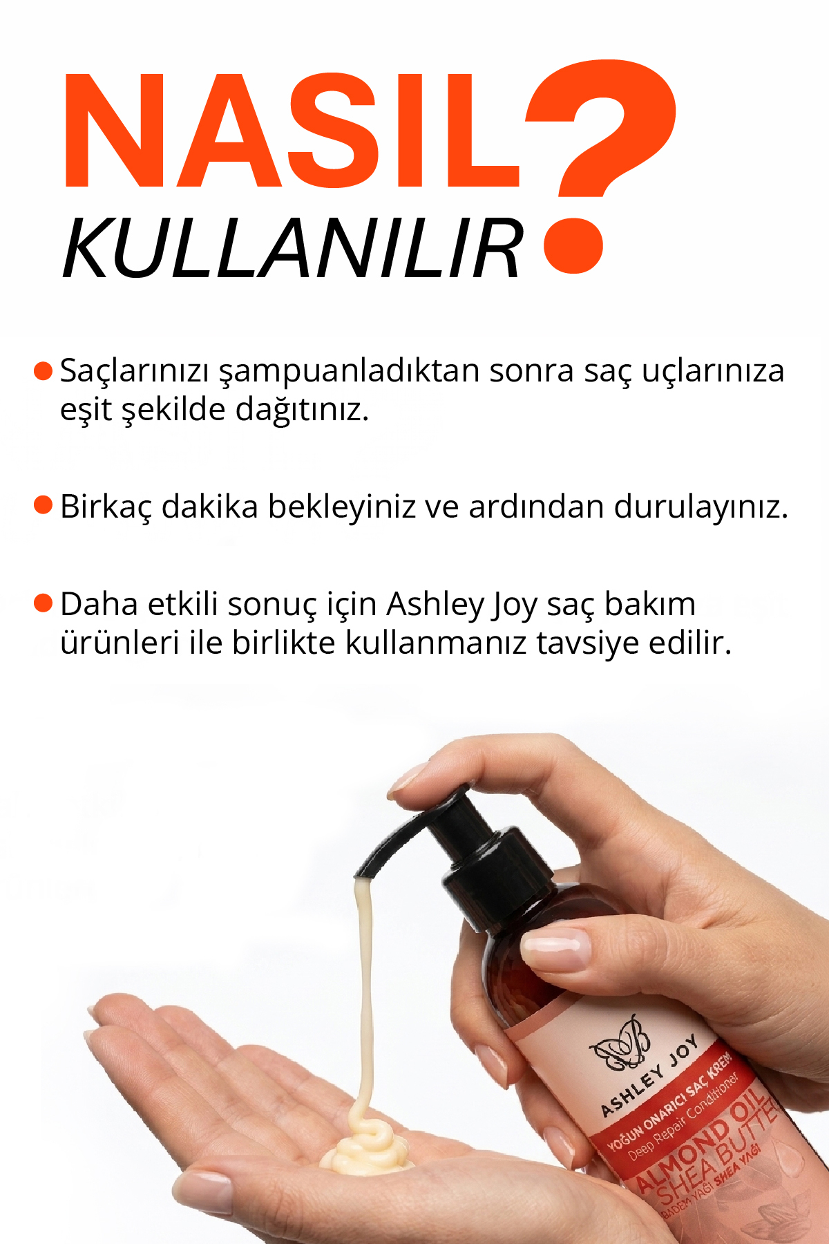 Badem Yağı İçeren, İşlem Görmüş Yıpranmış Saçlara Özel Onarıcı Saç Kremi 250 ML — AJ.02.00005 — تصویر 3 از 8