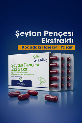 Dr. Ümit Aktaş Şeytan Pençesi - Devil's Claw - 60 Bitkisel Kapsül