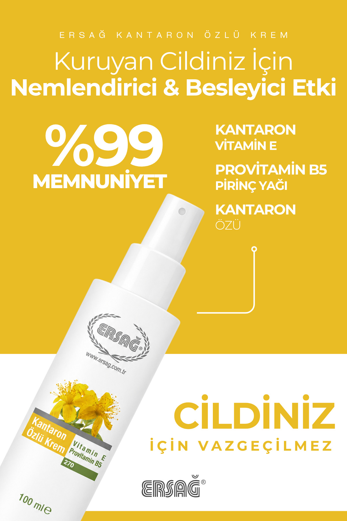 Kantaron Özlü Krem 100 Ml — Ersağ-270 — تصویر 2 از 6