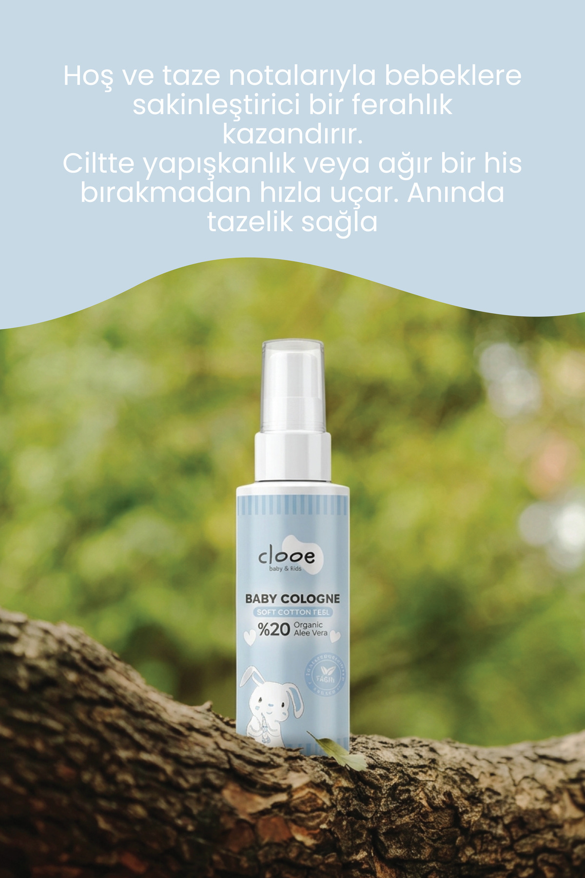 Vegan Organik Aloe Vera Özlü Yatıştırıcı Nemlendirici Pamuksu Bebek Kolonyası 6'lı Avantajlı Seti — PKA026 — تصویر 4 از 7