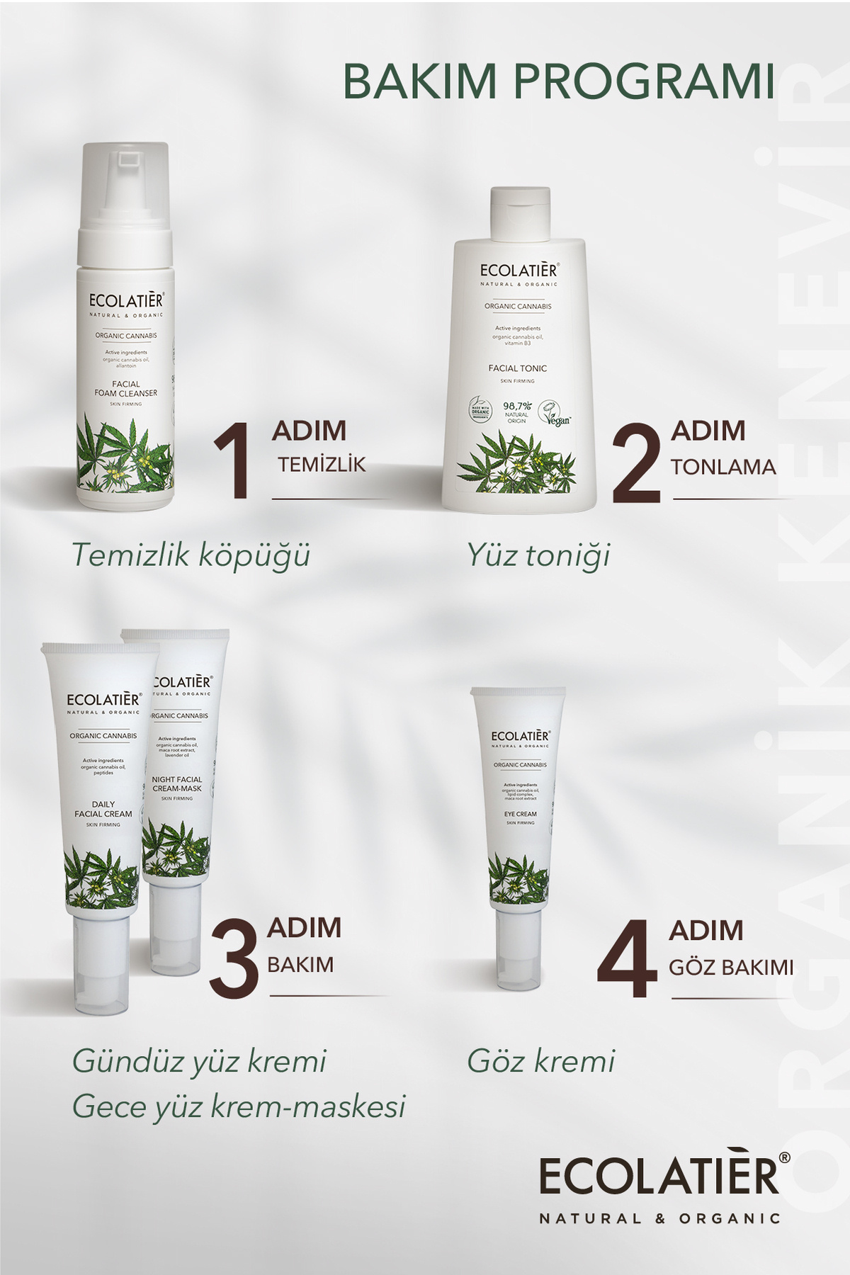 Gündüz Yüz Kremi Organik Kenevir Yağlı Sıkılaştırıcı Yaşlanma Karşıtı 50 ml — TYC8UTKD7N170841745819683 — تصویر 8 از 9