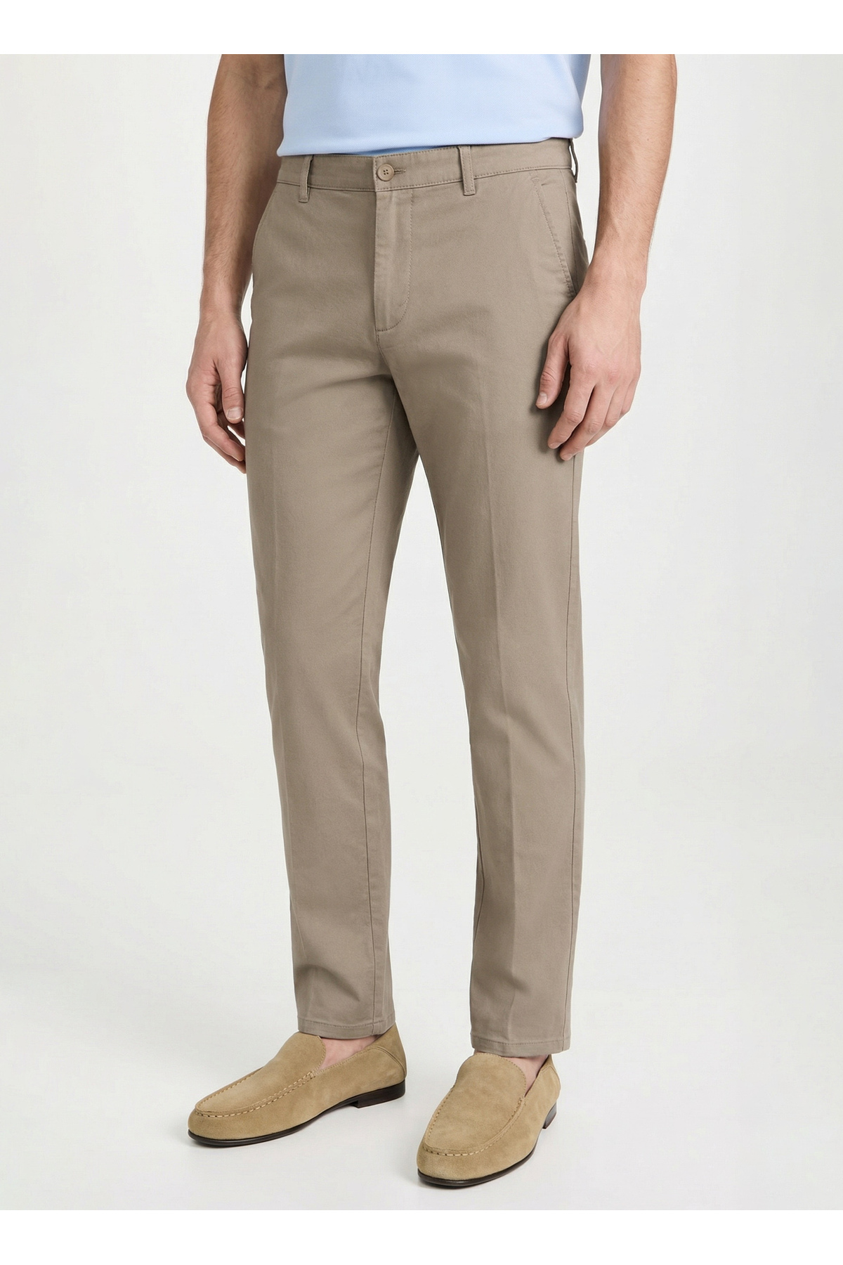 Vizon Erkek Slim Fit Chino Pantolon F6SM-PNT 658 N — بژ 5003328251 — تصویر 4 از 8