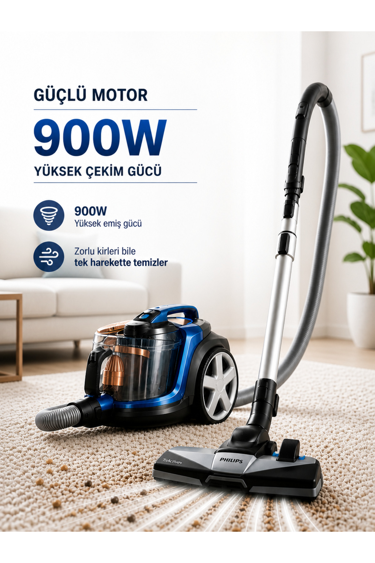 سری جدید جاروبرقی بدون کیسه پاور پرو مکس با قدرت 900 وات و چراغ LED