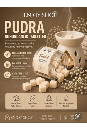 ENJOY SHOP 20 ADET BABY POWDER ( PUDRA ) ORGANİK NATUREL BUHURDANLIK WAX MUM ...
