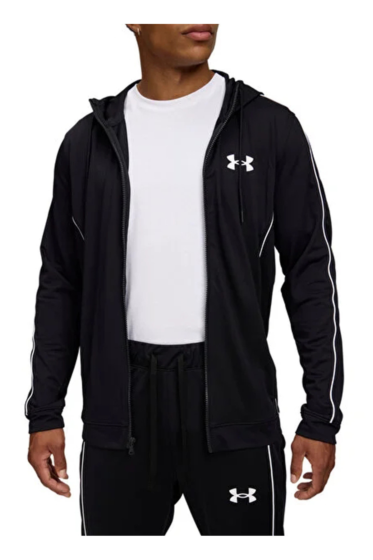 1390152-001-UA EMEA Tracksuit رمان ست لباس ورزشی مشکی مردانه معمولی — رنگارنگ — تصویر 3 از 3
