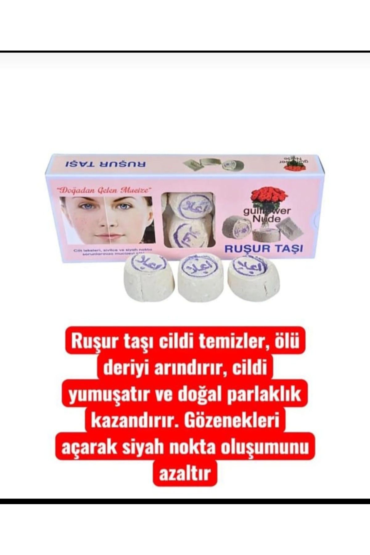 Ruşur Taşı 1.nci Kalite Doğal Mühürlü Iran Ruşur Taşı Sefidab 3 Lü 1 Paket — RUŞT006