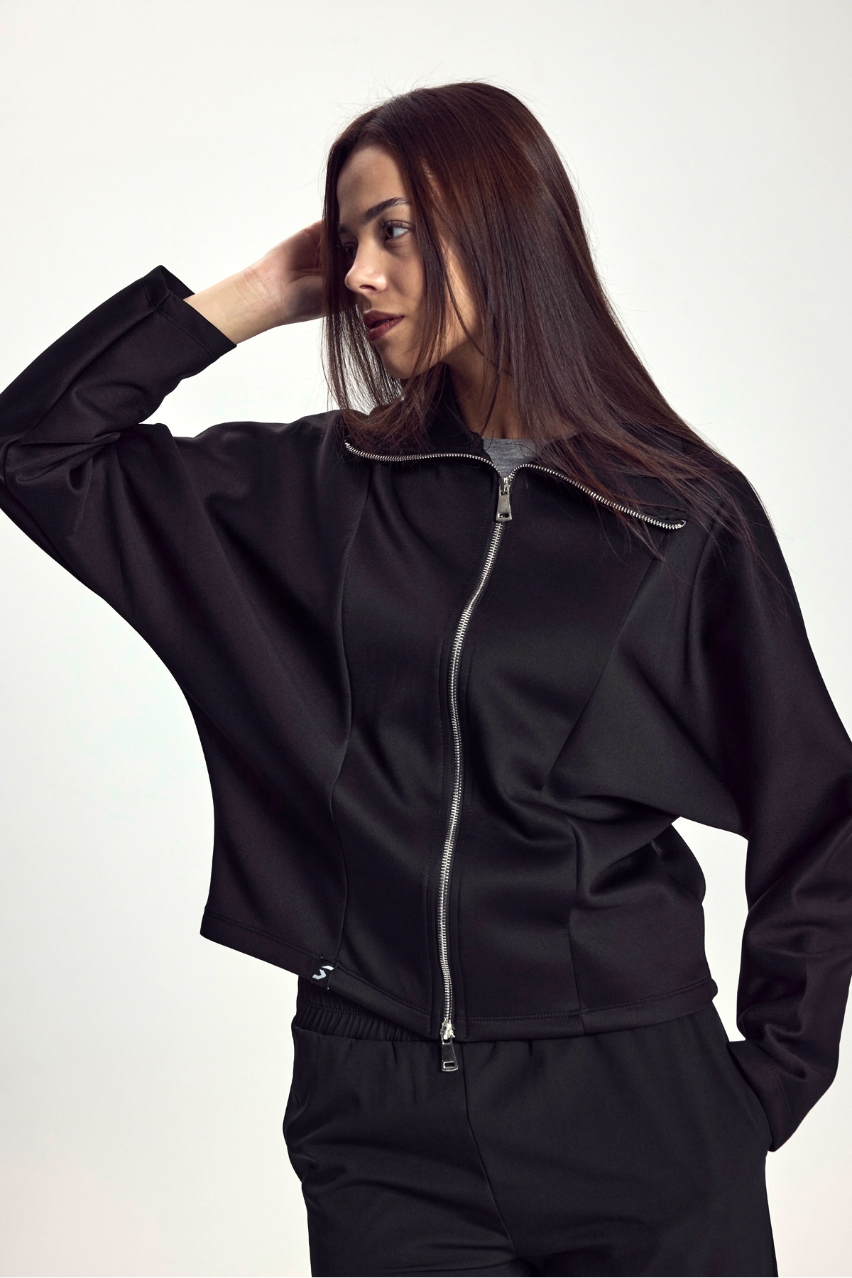 Scorp Astera Kadın Fermuarlı Sweatshirt Siyah görsel 5