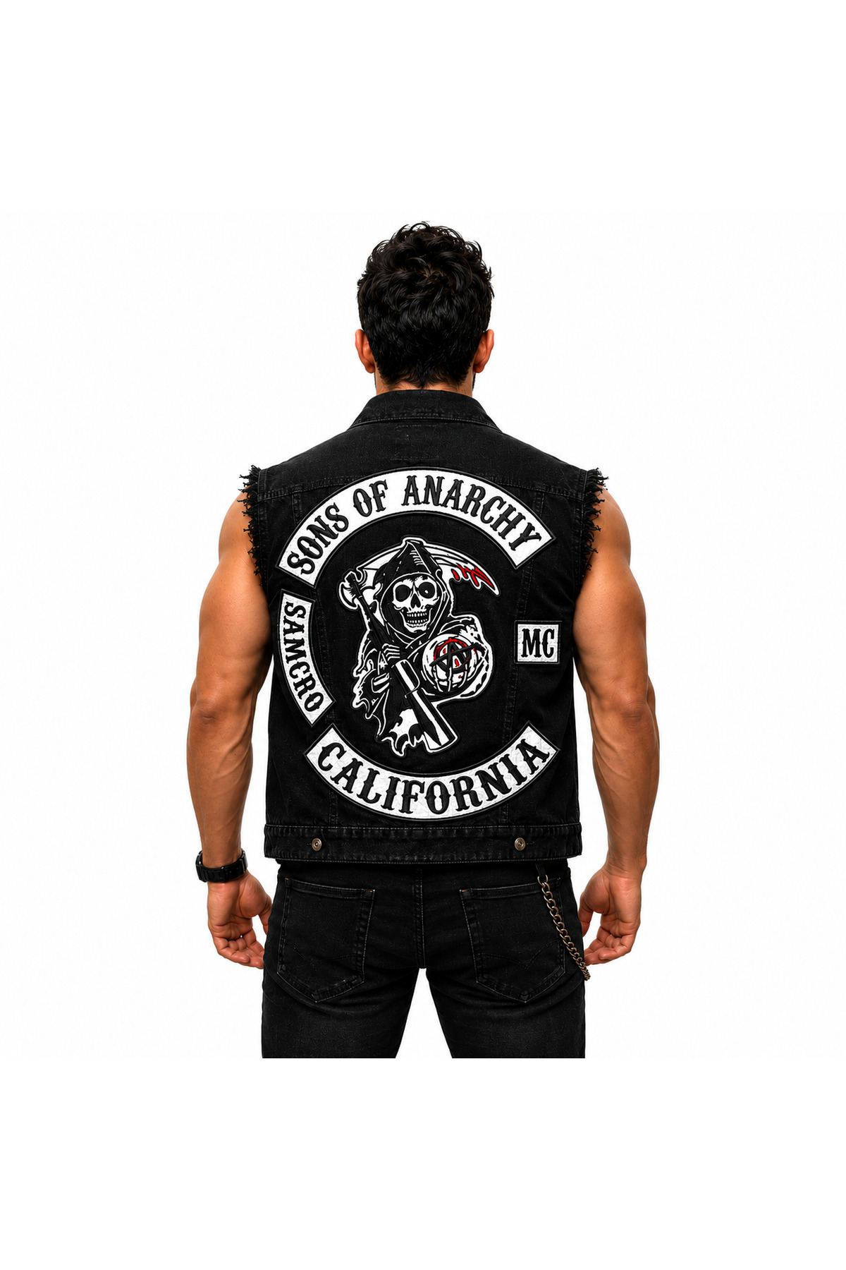 Modaroma Sons Of Anarchy Kot Yelek görsel 2