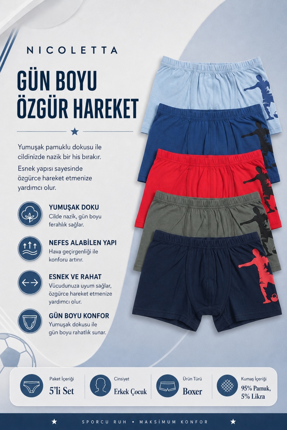 Boy Boxer Briefs Cotton Lycra Waiter Shorts