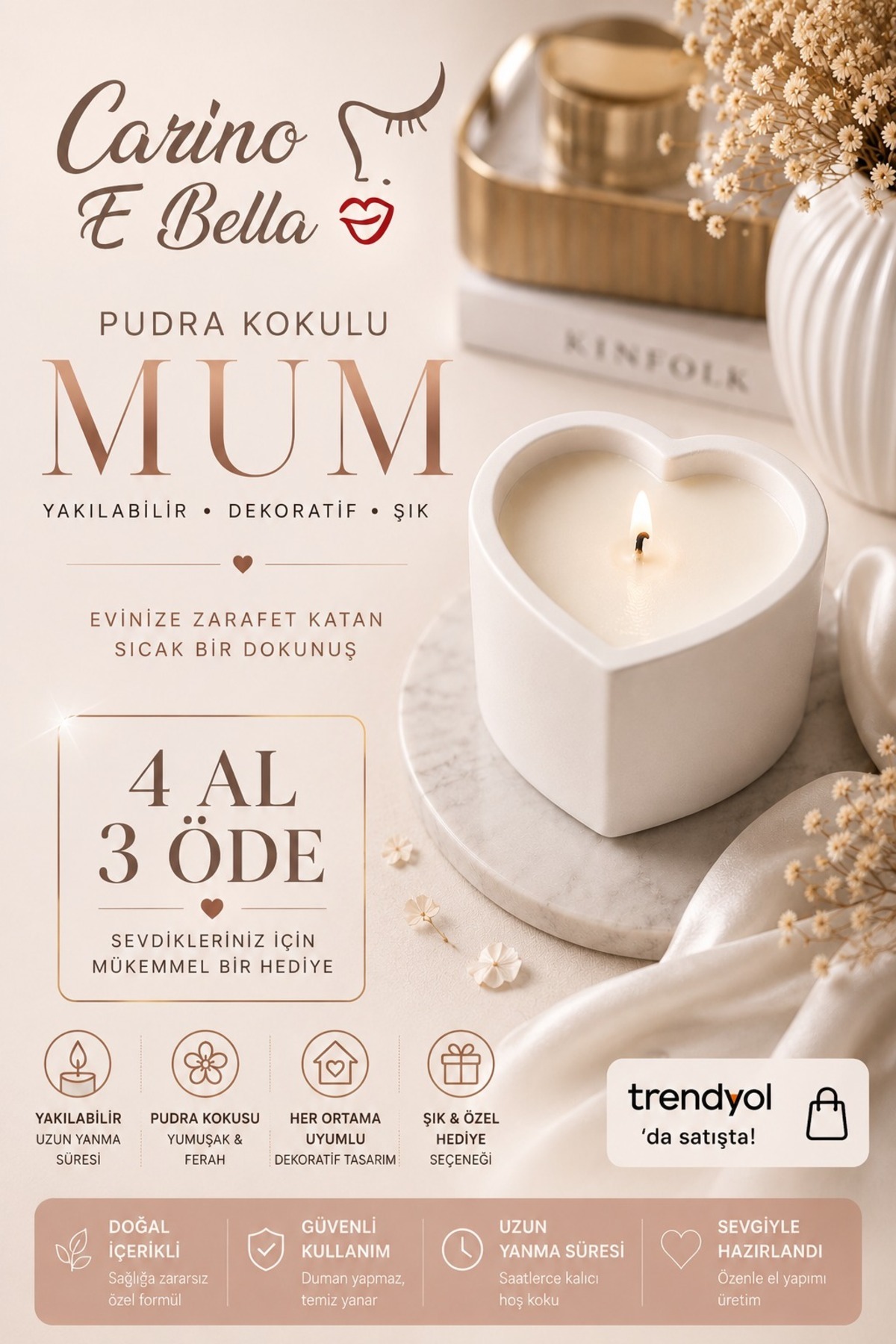 Powder Scented Concrete Candle Gift Decorative Scented Candle Special Occasions Special Moments Single Wick Scented Candle
