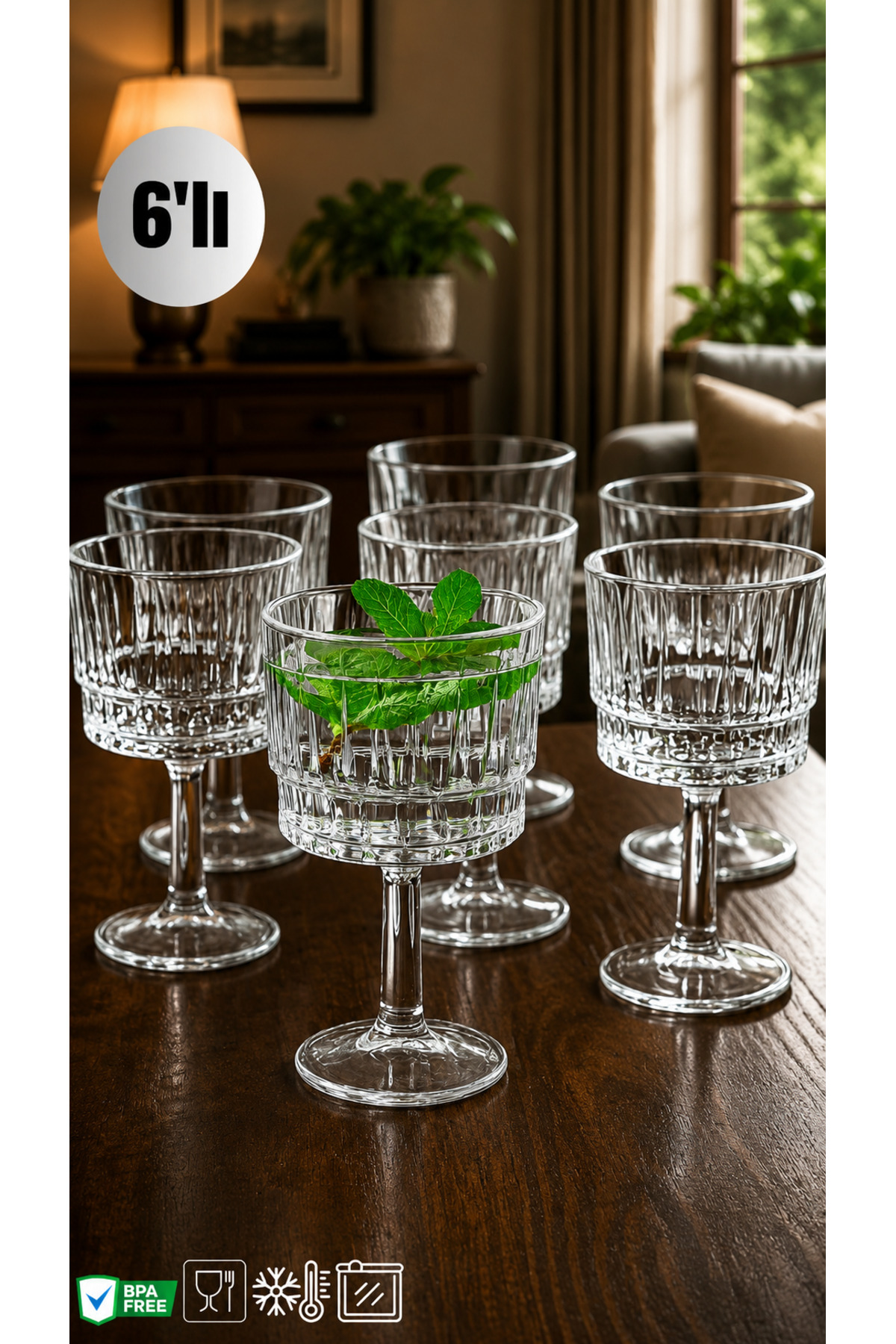 Turkish Delight Holder with Waist Feet, Presentation | 90ml - 6 pcs