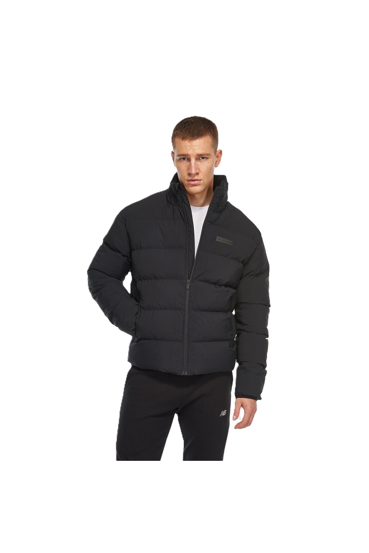 کاپشن مردانه NB Lifestyle - کاپشن مشکی - MNJ3430 نیو بالانس بارانی اسپرت New Balance