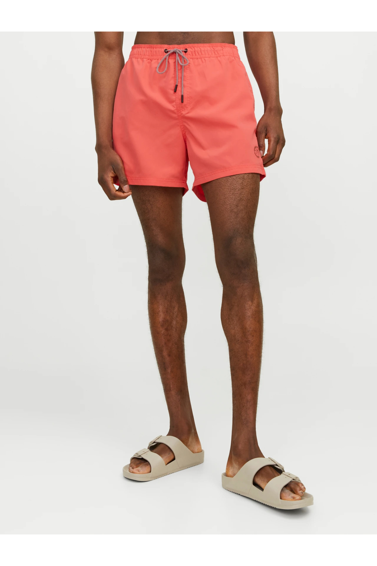 شلوارک شنا مردانه جک اند جونز مدل 12225961 JPSTFIJI JJSWİM SOLID LY SN نارنجی جک اند جونز شورت مایو Jack & Jones