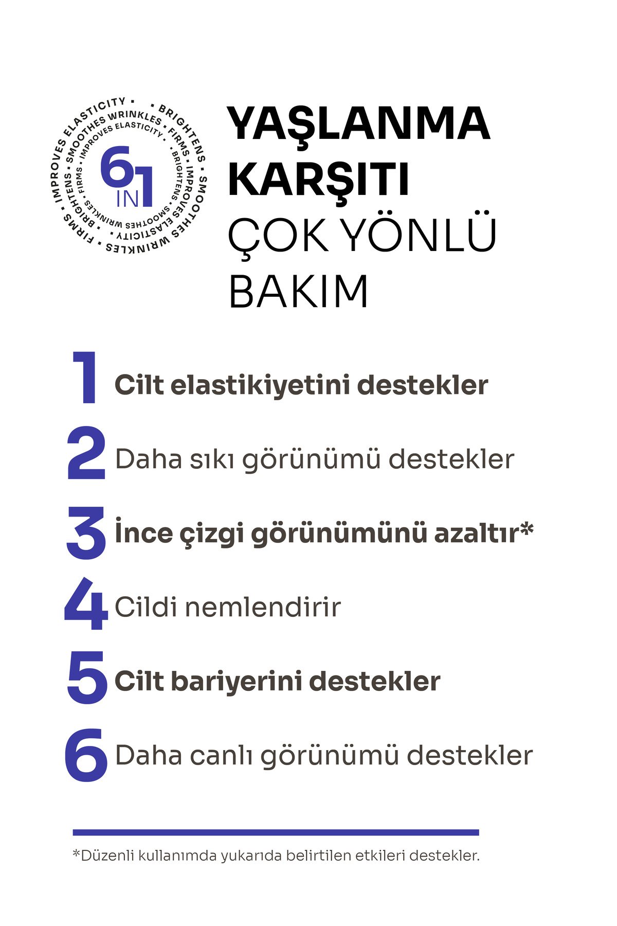 Sıkılaştırıcı ve Kırışıklık Karşıtı Serum | Peptid & Hyaluronik Asit İçeren Lifting, Elastikiyet Artırıcı Bakım | 30 ml — Tightening & Lifting — تصویر 3 از 8