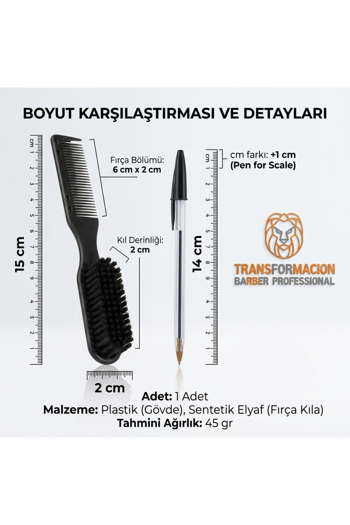 Saç Sakal Tarama Fırçası Profesyonel Sakal Fırçası ve Tarağı, 2'si 1 Arada Fade Ense Fırçası, Doğal Kıl Sakal Şekillendirici Bakım Seti 719584 — مشکی 719585 — تصویر 5 از 7