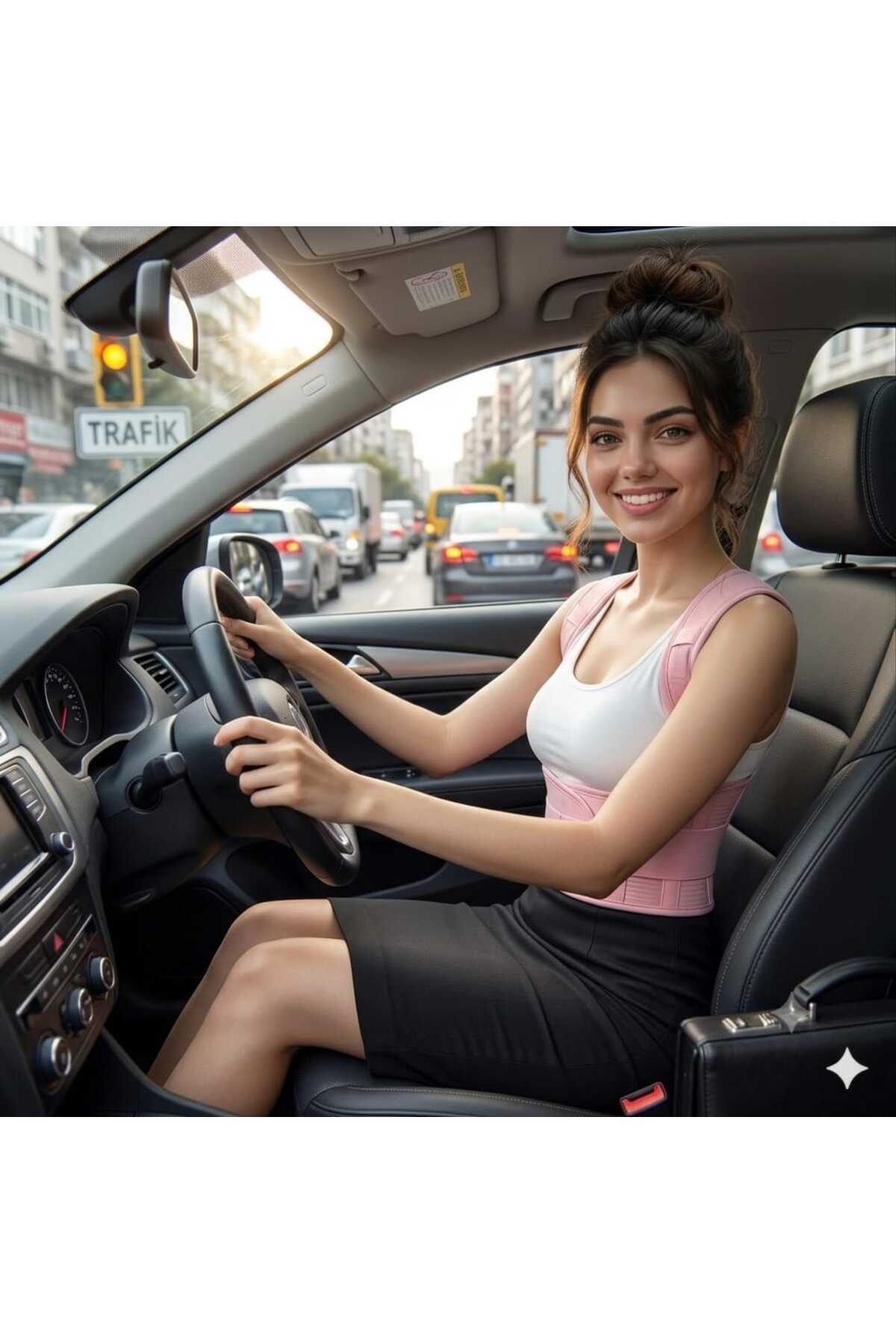 Akselife Yeni Nesil Pembe Kadın Dik Duruş Korsesi Omuz Bel Sırt Korsesi Kambur Önleyici Korse görsel 4