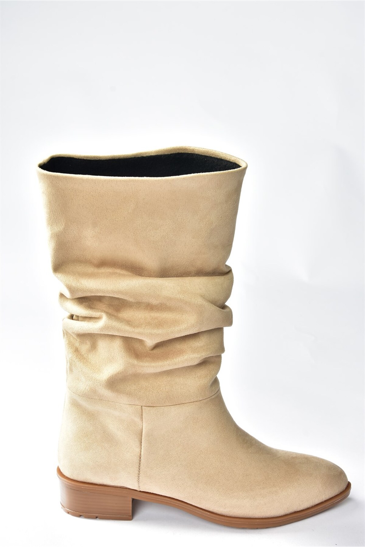 Fox Shoes Ten Süet Büzgülü Günlük Kadın Çizme N726602102 görsel 5