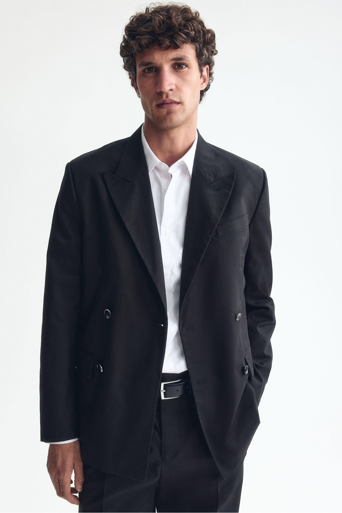 ژاکت دو دکمه با تناسب اندام راحت اچ اند ام کت بلیزر H&M