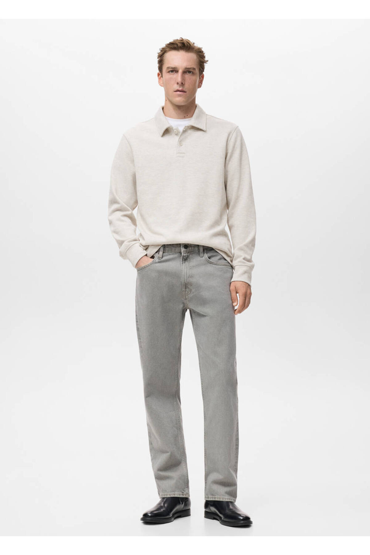 MANGO Man Regular kesim polo sweatshirt görsel 2