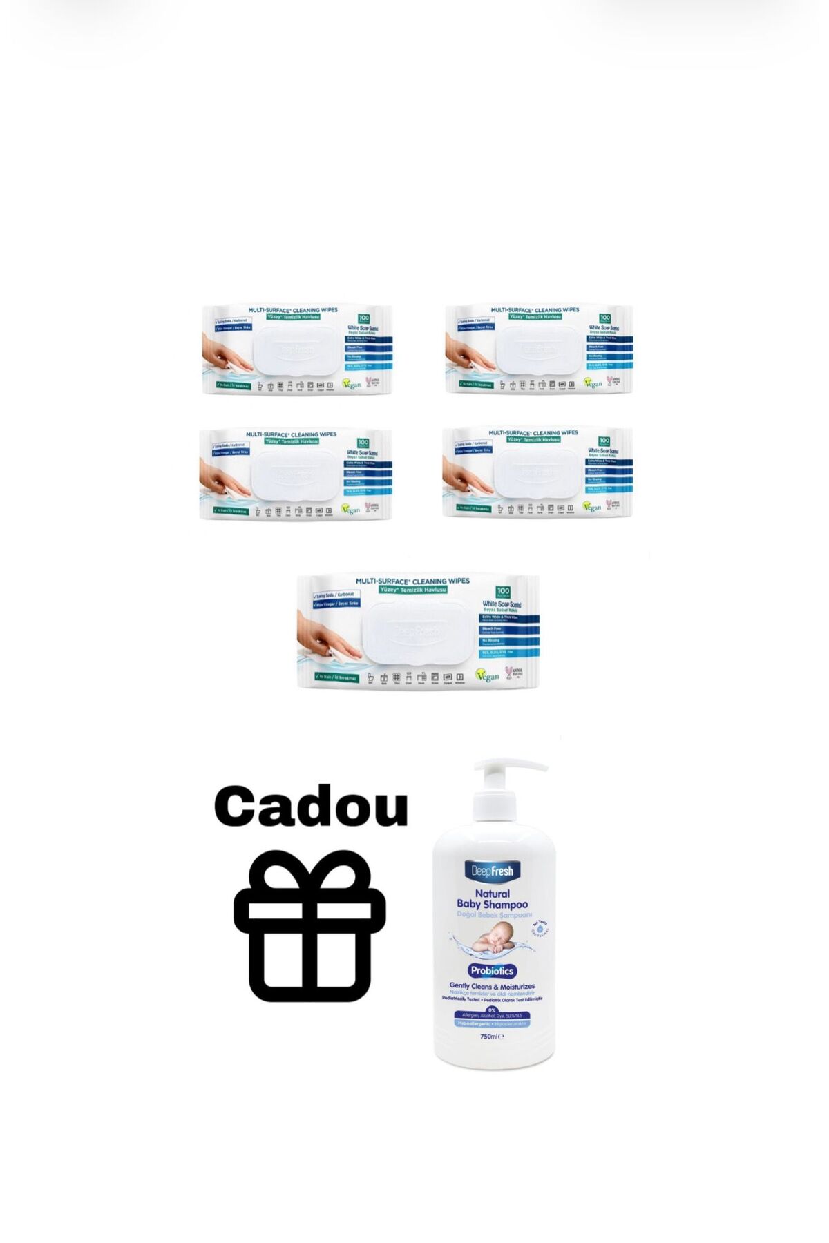 Deep Fresh Servetele umede pentru multisuprafete cu bicarbonat si otet -100 b...
