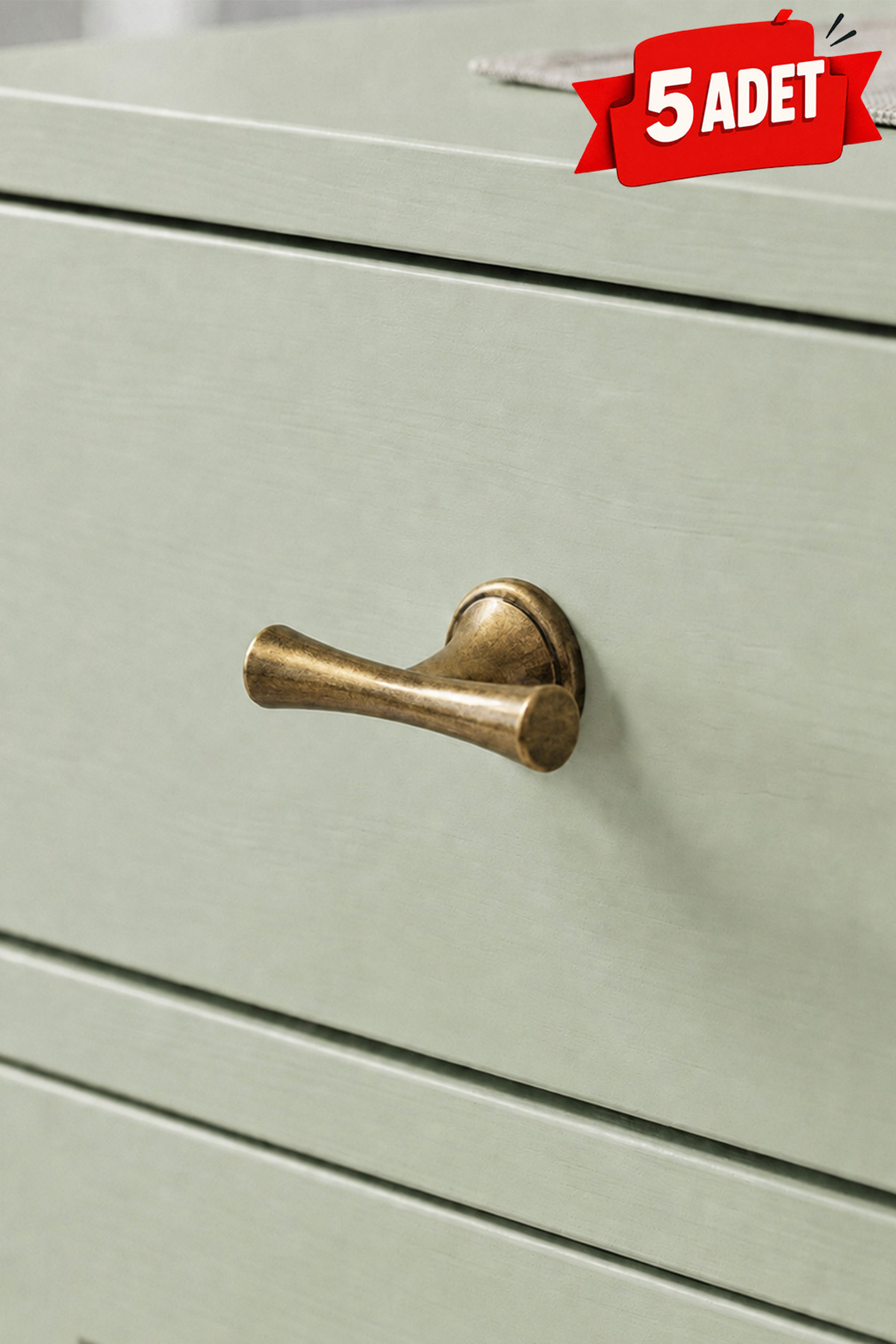 4032/D/08 Million Button Antique Yellow Drawer Cabinet Handle 5-Pack – 4 cm