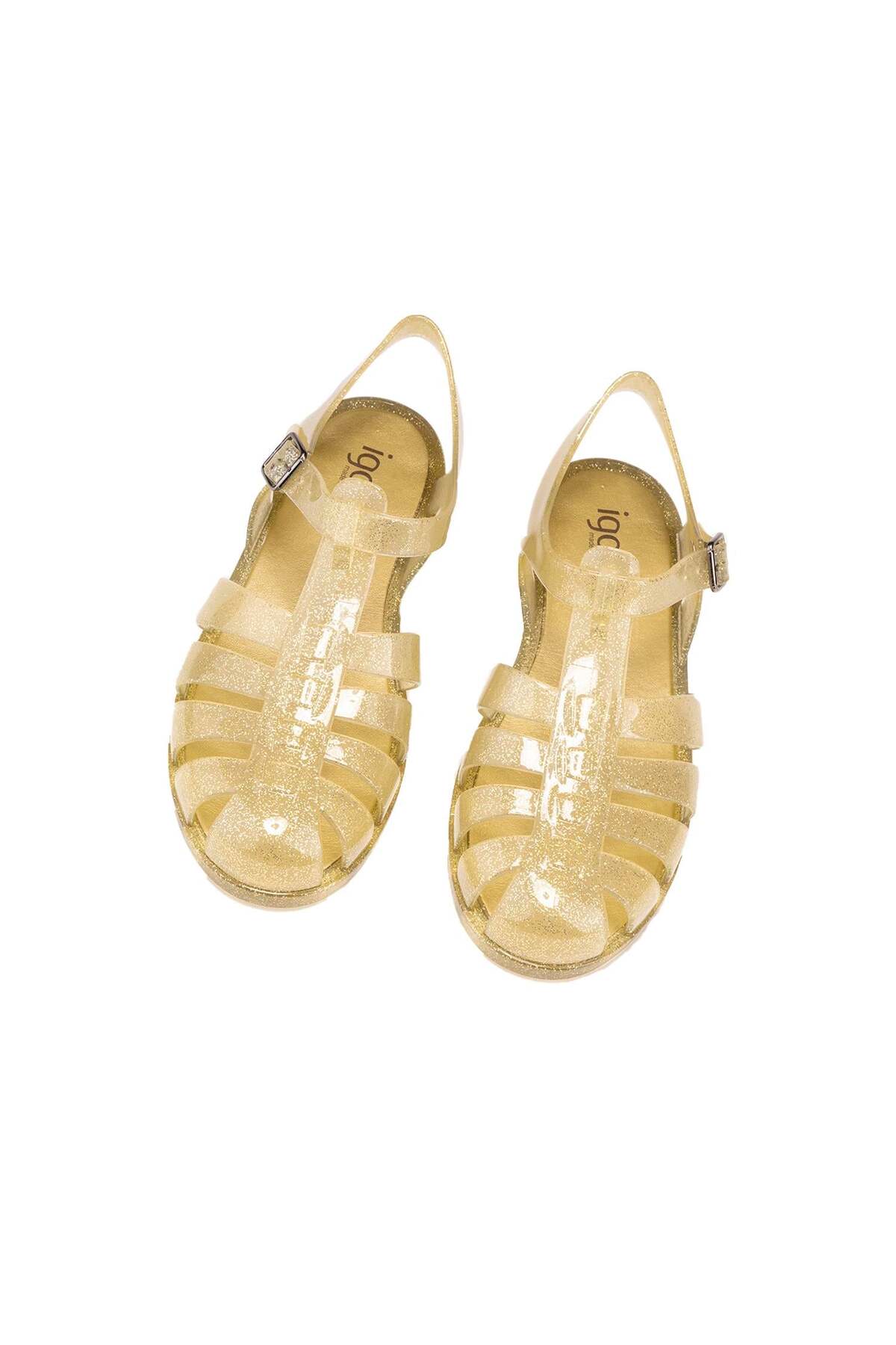 IGOR S10262 Biarritz Glitter Sandalet Simli Altın görsel 4