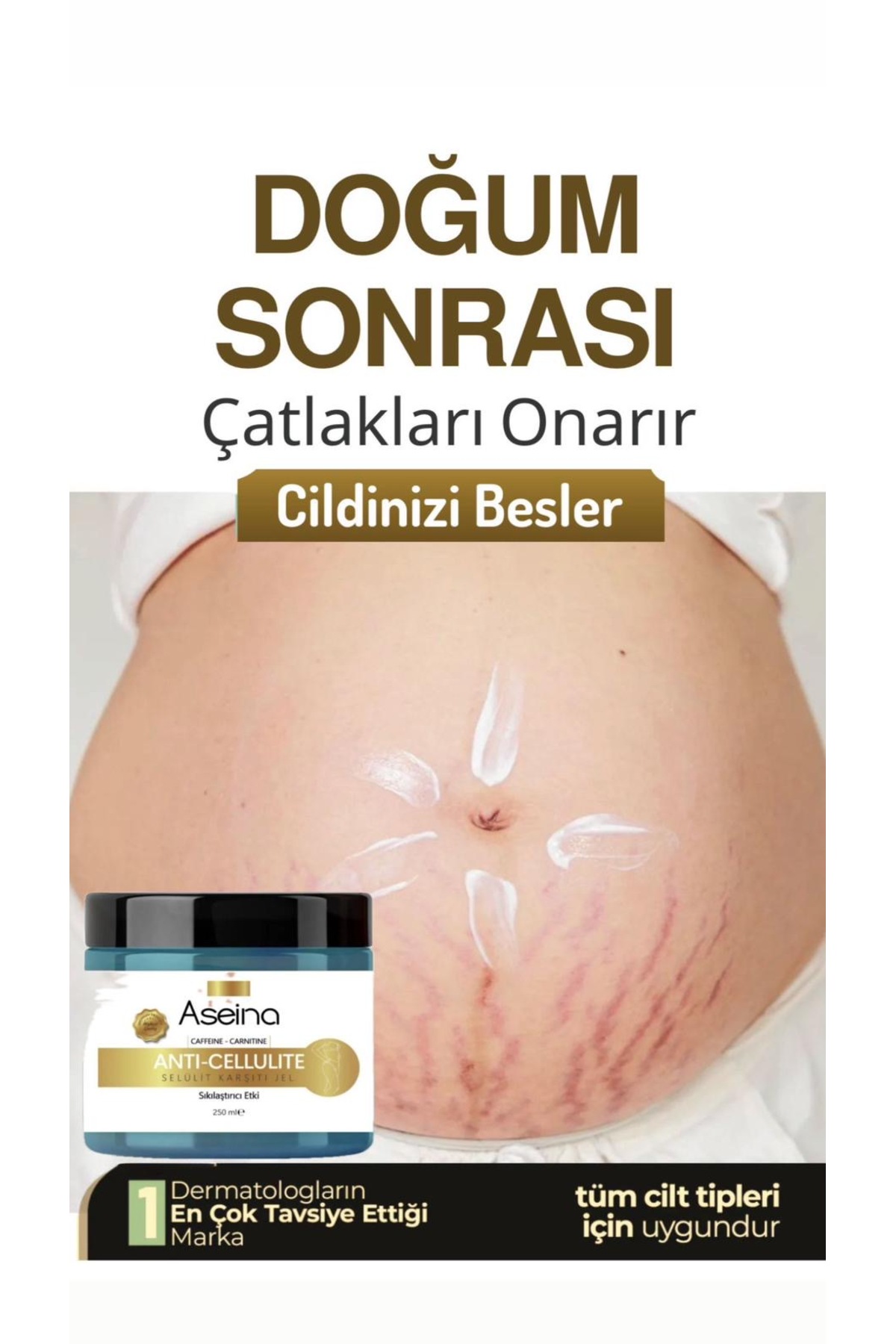 Aseina llnceltici, ’sıkılaştırıcı Selülit Ve Çatlak Giderici Vücut Şekillendirici Leke Karşıtlı Jel 250 ml — selülit çatlak giderici zayıflama