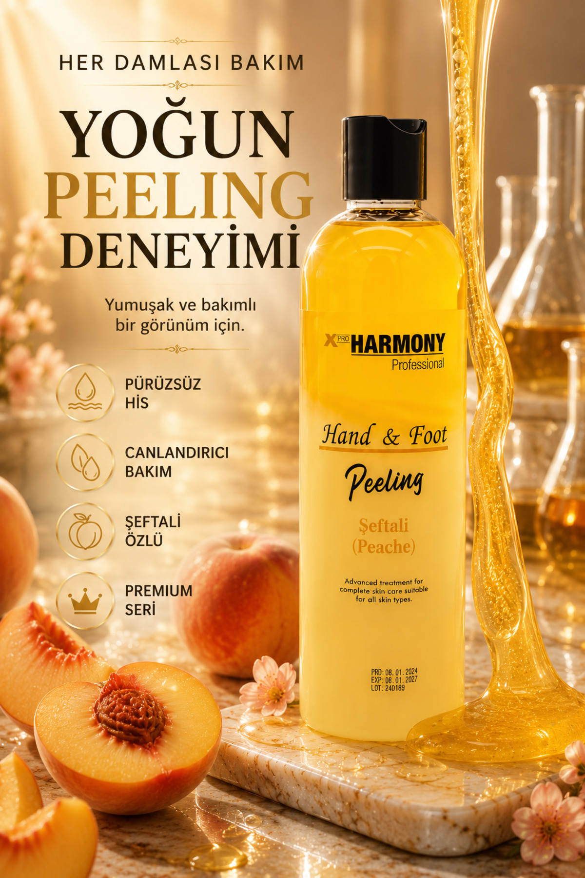 Hand & Foot Peeling Peache Şeftali Aromalı El & Ayak Peelingi 250 ml — XPH-8682887911390 — تصویر 4 از 8