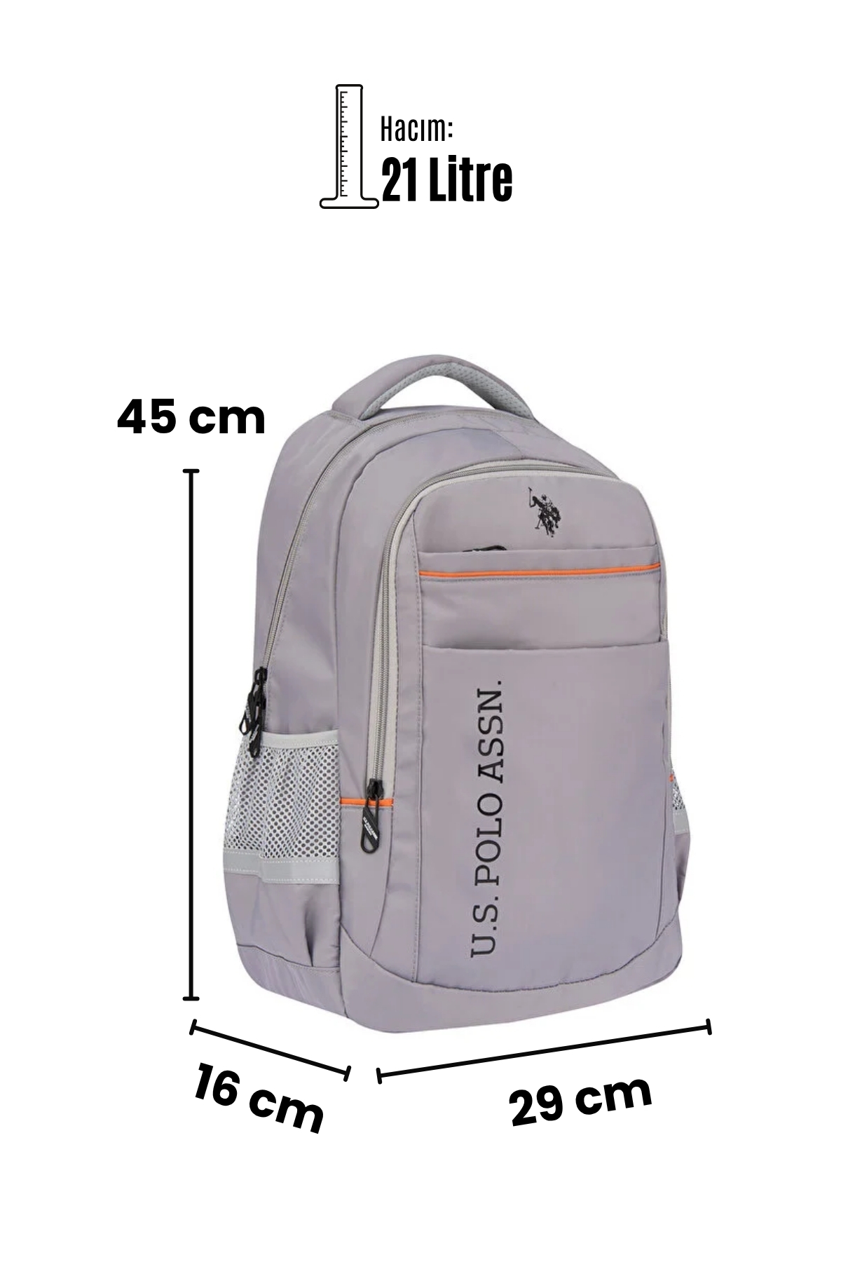 کوله‌پشتی یونی‌سکس US Polo Assn مدل 25035-25038-25039 مناسب دانش‌آموزان، روزمره، سفر، تعطیلات و ورزش